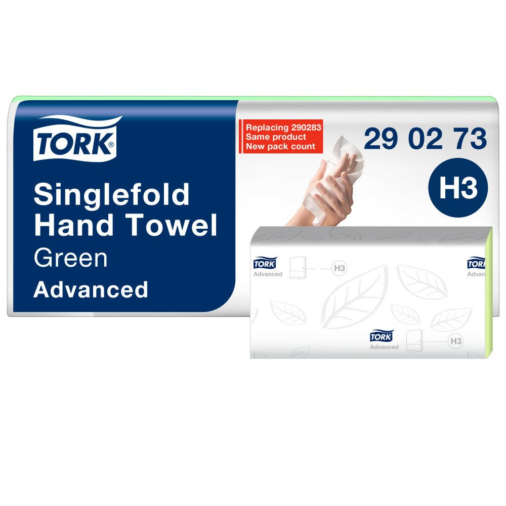 TORK Papiertuchspender TORK Papierhandtücher 290273 H3 Advanced 2-lagig, 3.750 Tücher, (1-tlg)