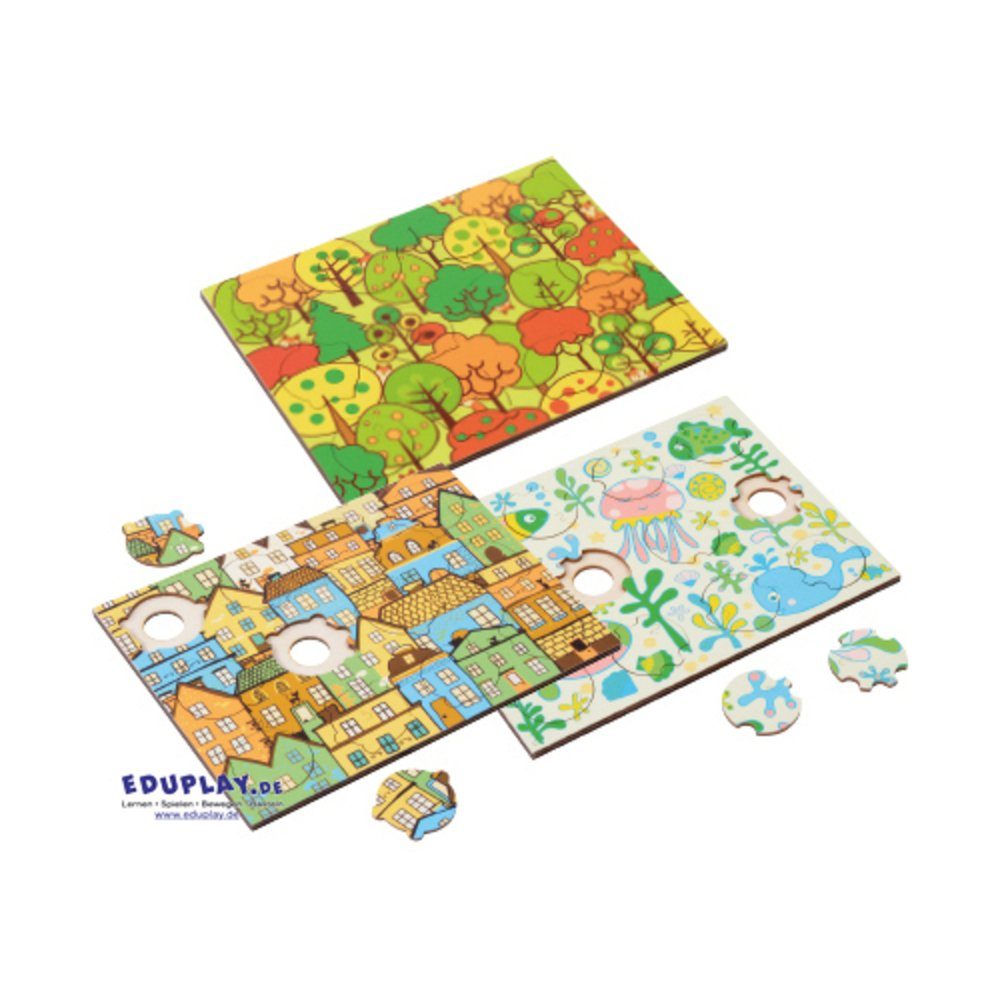 Lernspielzeug EDUPLAY Phantasiepuzzle-Set Themen