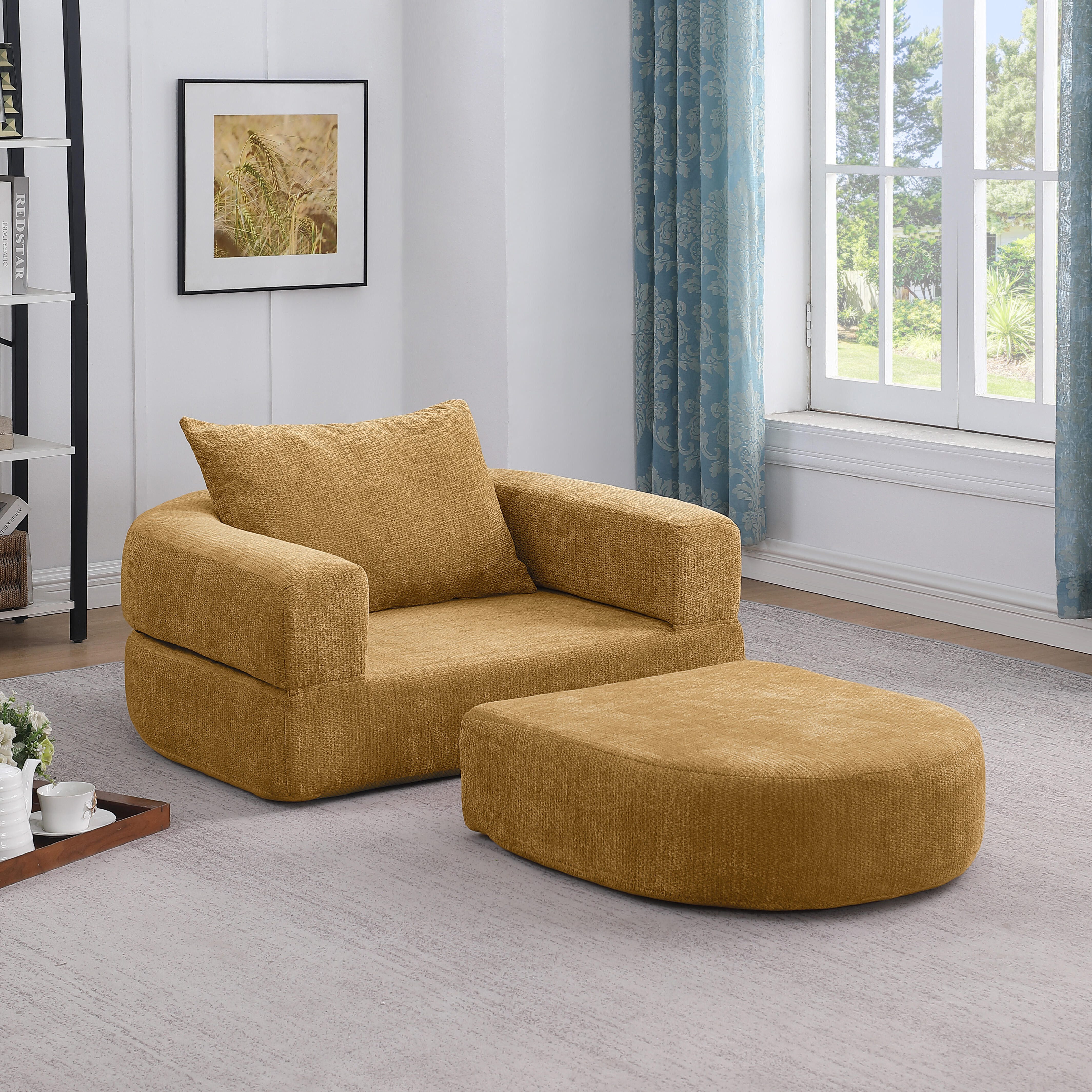 REDOM Sessel faltbares Futon-Loungesessel mit Polster, platzsparend (Polsterstuhl)