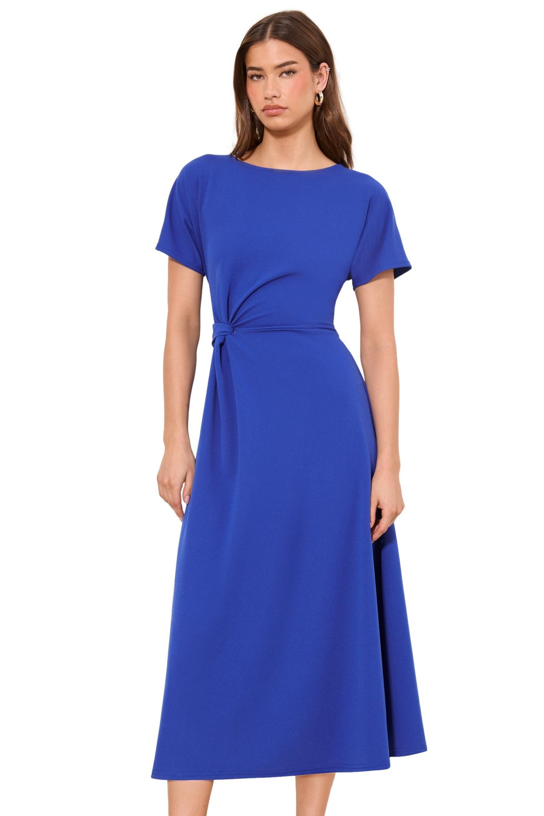 Midikleid Lipsy Midikleid mit seitlichem Knoten, Regular