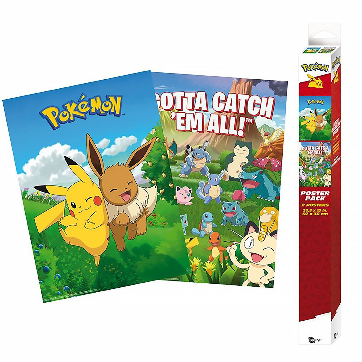 ABYstyle Poster Pokemon Poster Set 2 Chibi Poster 52 x 38 cm