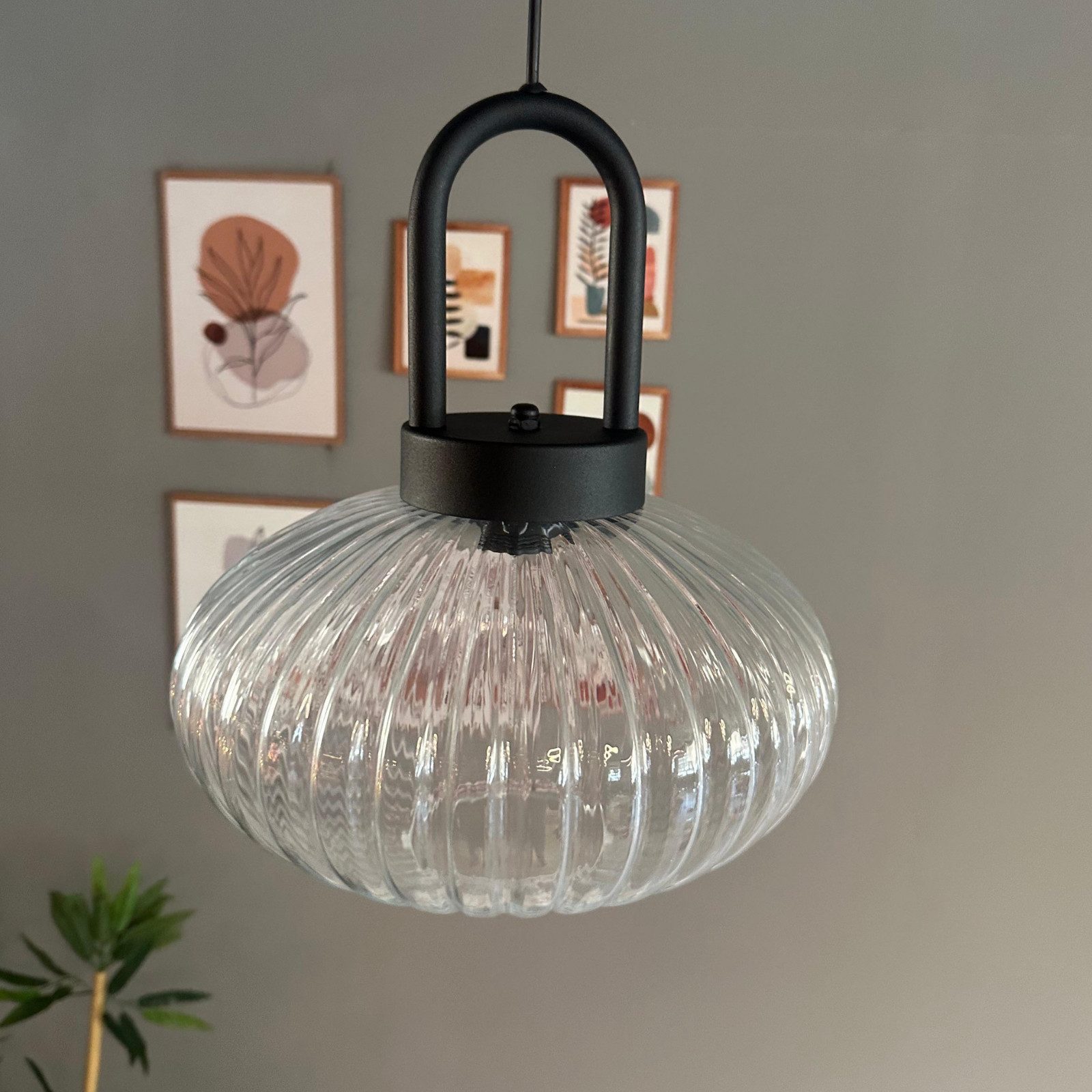 Bamyum Pendelleuchte Elegant Glas-Kronleuchter Hängelampe Restaurant Halle günstig online kaufen