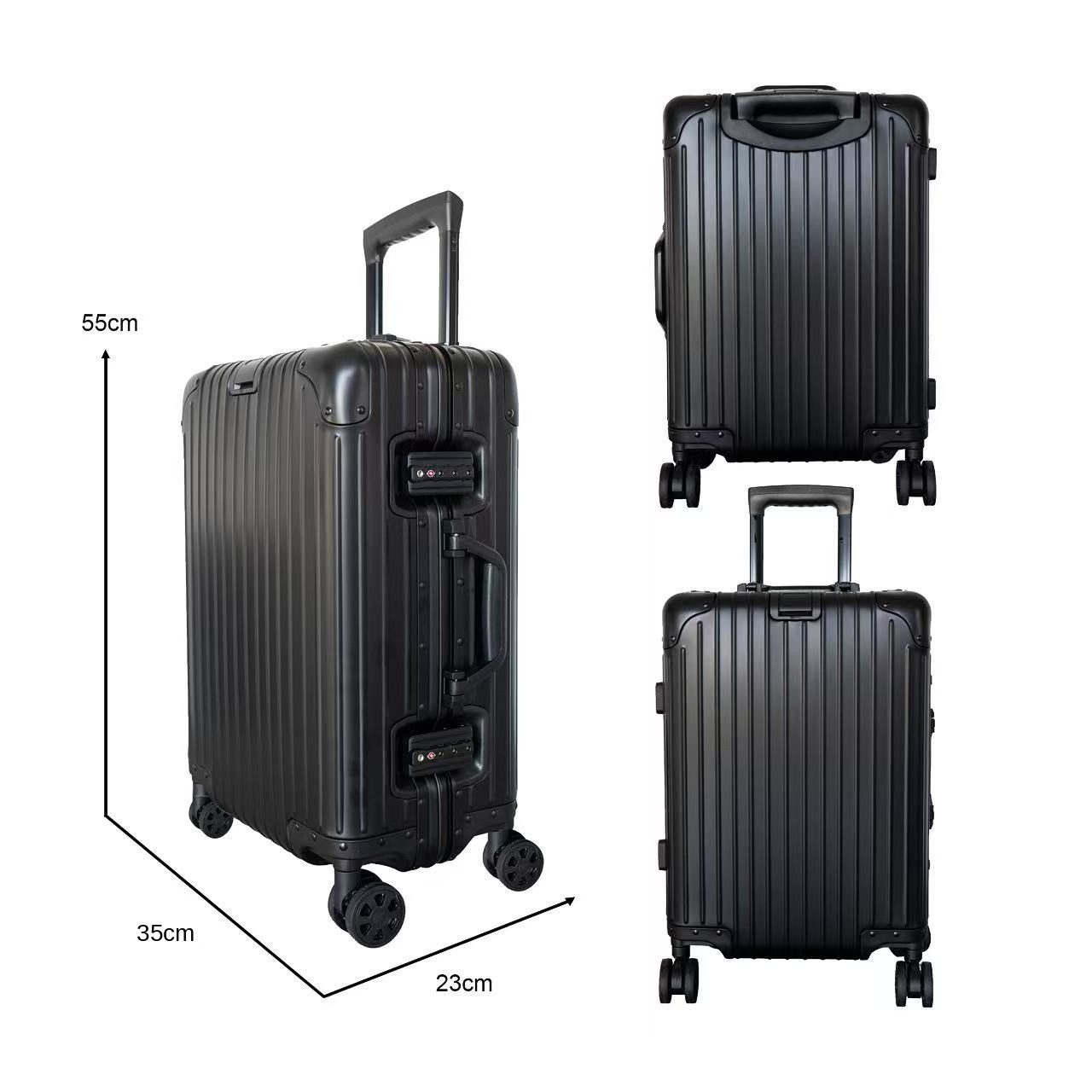 Passioni Handgepäckkoffer aus Aluminium, Kabinen Koffer Trolley