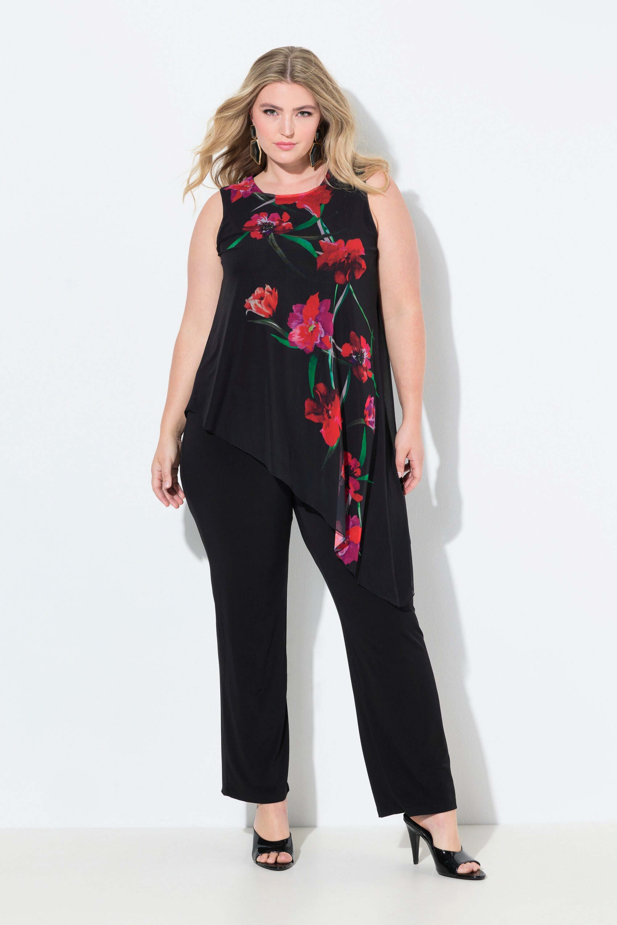 MIAMODA Funktionshose Jumpsuit ärmellos Mesh-Top mit günstig online kaufen