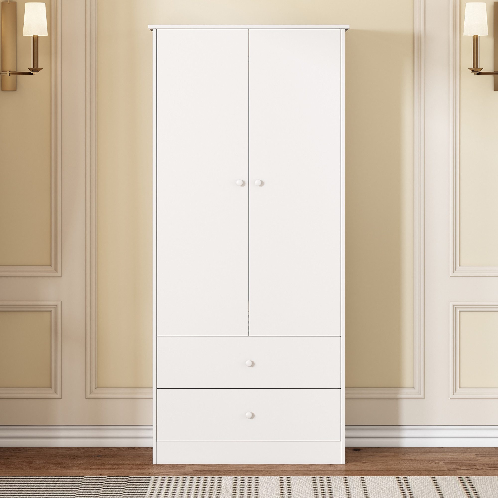 REDOM Kleiderschrank mit 2 Schubladen (mit günstig online kaufen