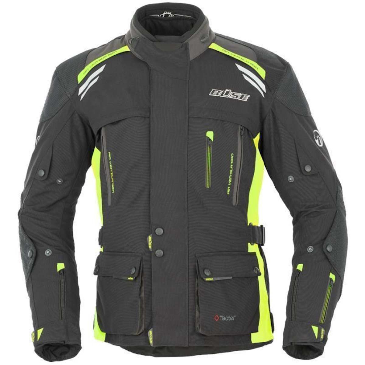 Motorradjacke Büse Highland Textiljacke schwarz / gelb Herren
