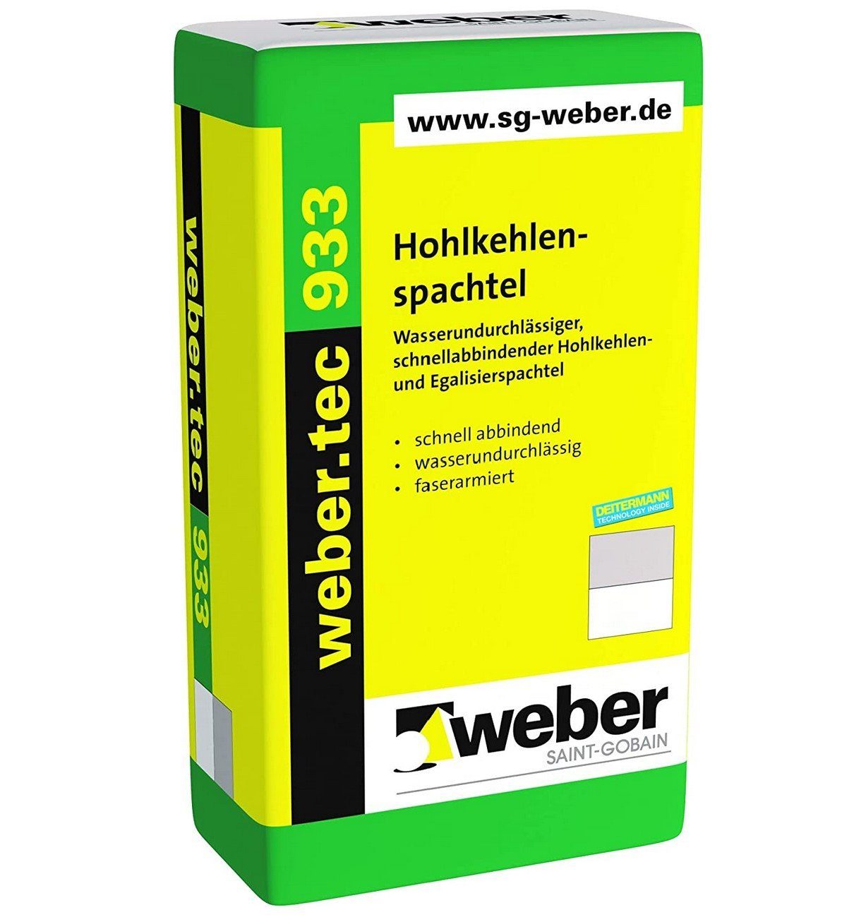 Fassadenspachtel weber.tec 933 Hohlkehlenspachtel, 25 kg