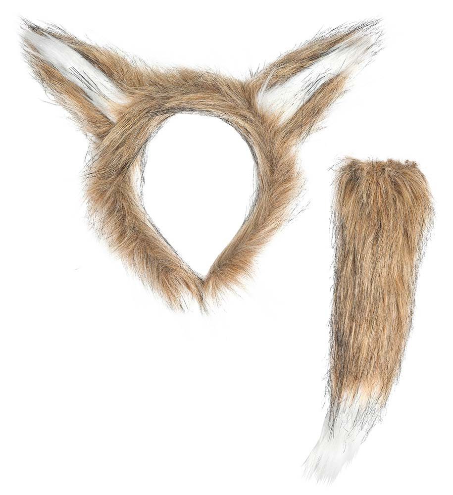 Kostüm Wolf Set Haarreif und Schwanz