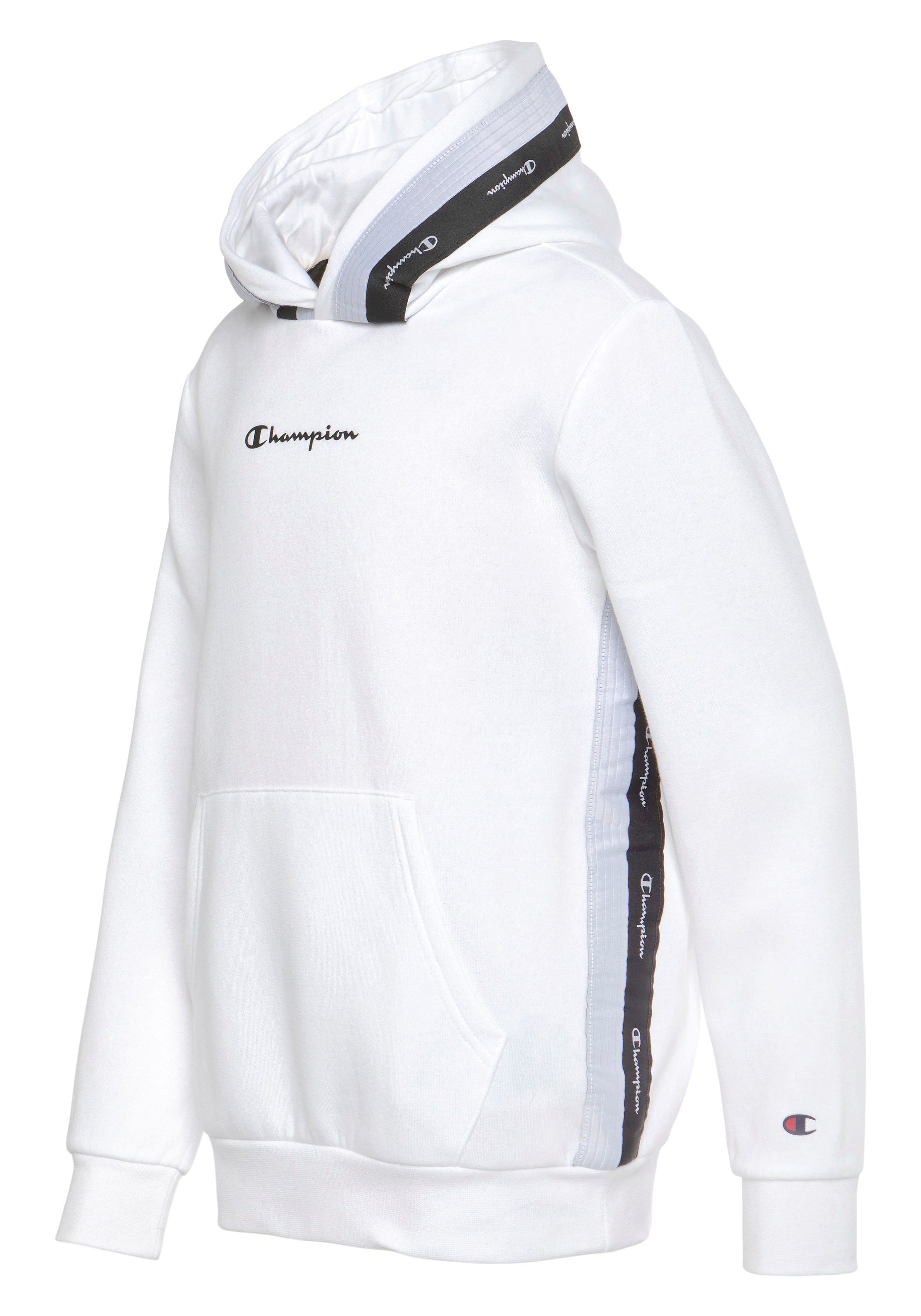 Champion Kapuzensweatshirt Tape Hooded Sweatshirt - für Kinder weiß