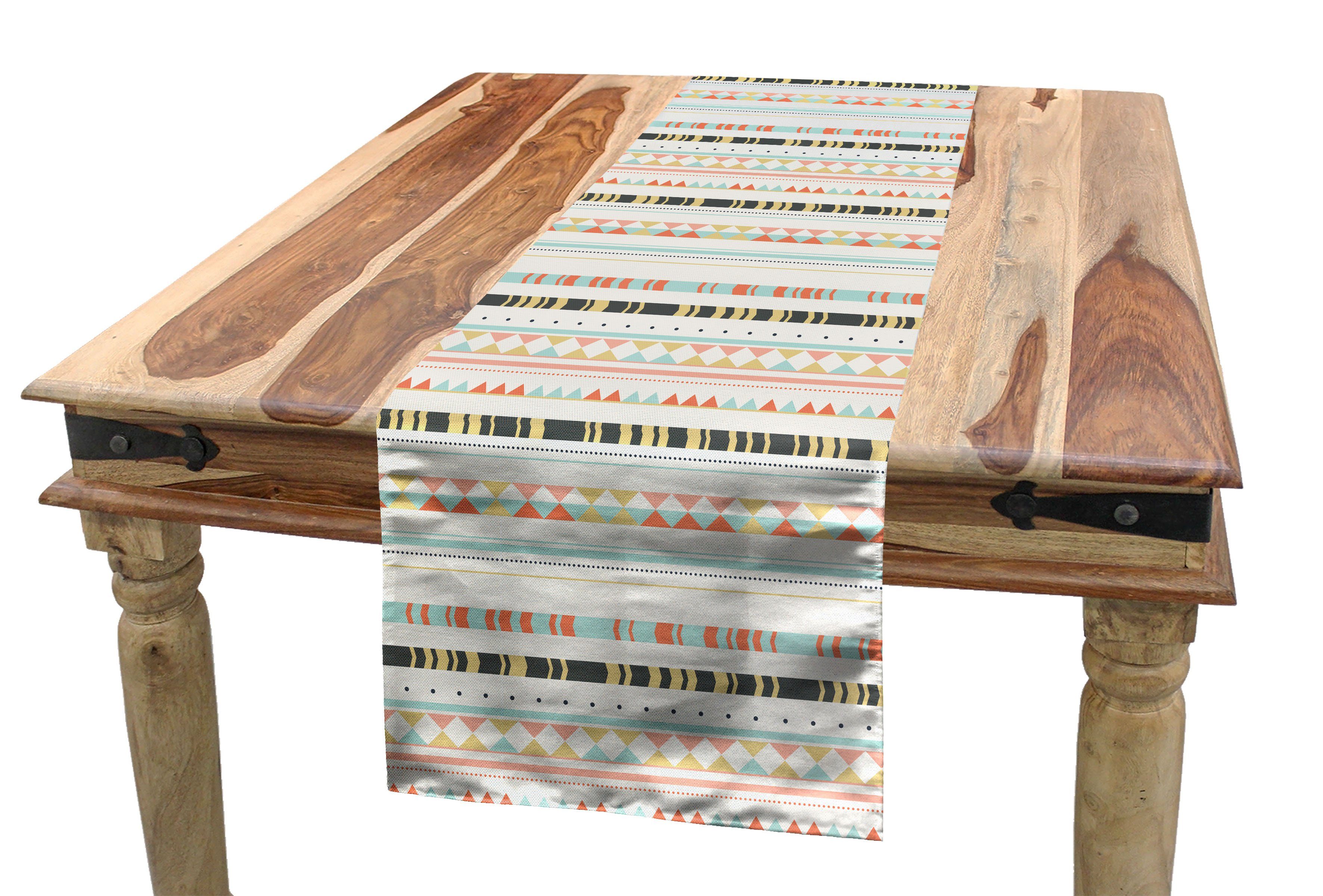 Abakuhaus Tischläufer Esszimmer Küche Rechteckiger Dekorativer Tischläufer, Geometrisch Weiche Tribal Arrows | Tischläufer