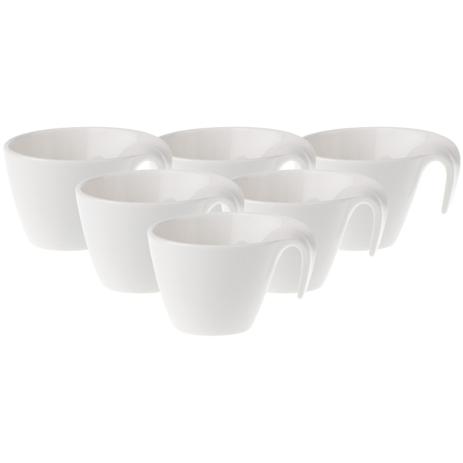 Villeroy & Boch Tasse Flow Kaffeetassen 200 ml 6er Set, 6-tlg., Porzellan