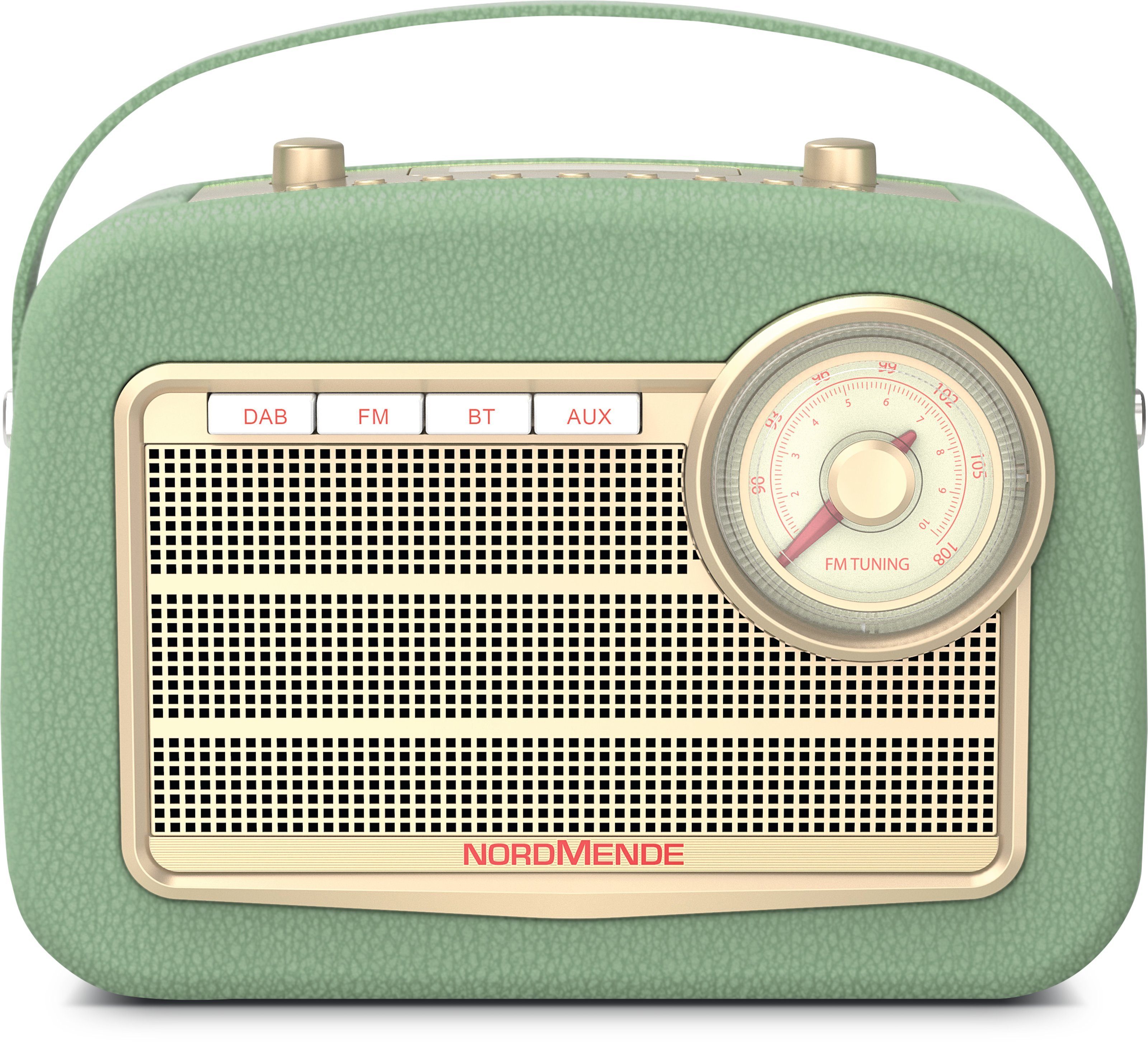 Nordmende Transita 130 Digitalradio (DAB) (Digitalradio (DAB), UKW, 5,00 W, Retro-Radio, UKW Frequenzregler) Grün