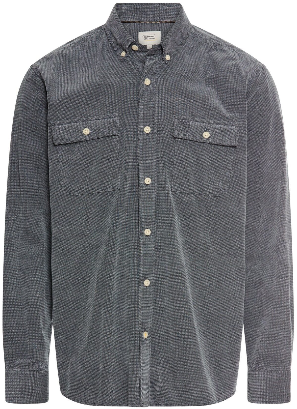 camel active Langarmhemd Button-Down-Kragen günstig online kaufen