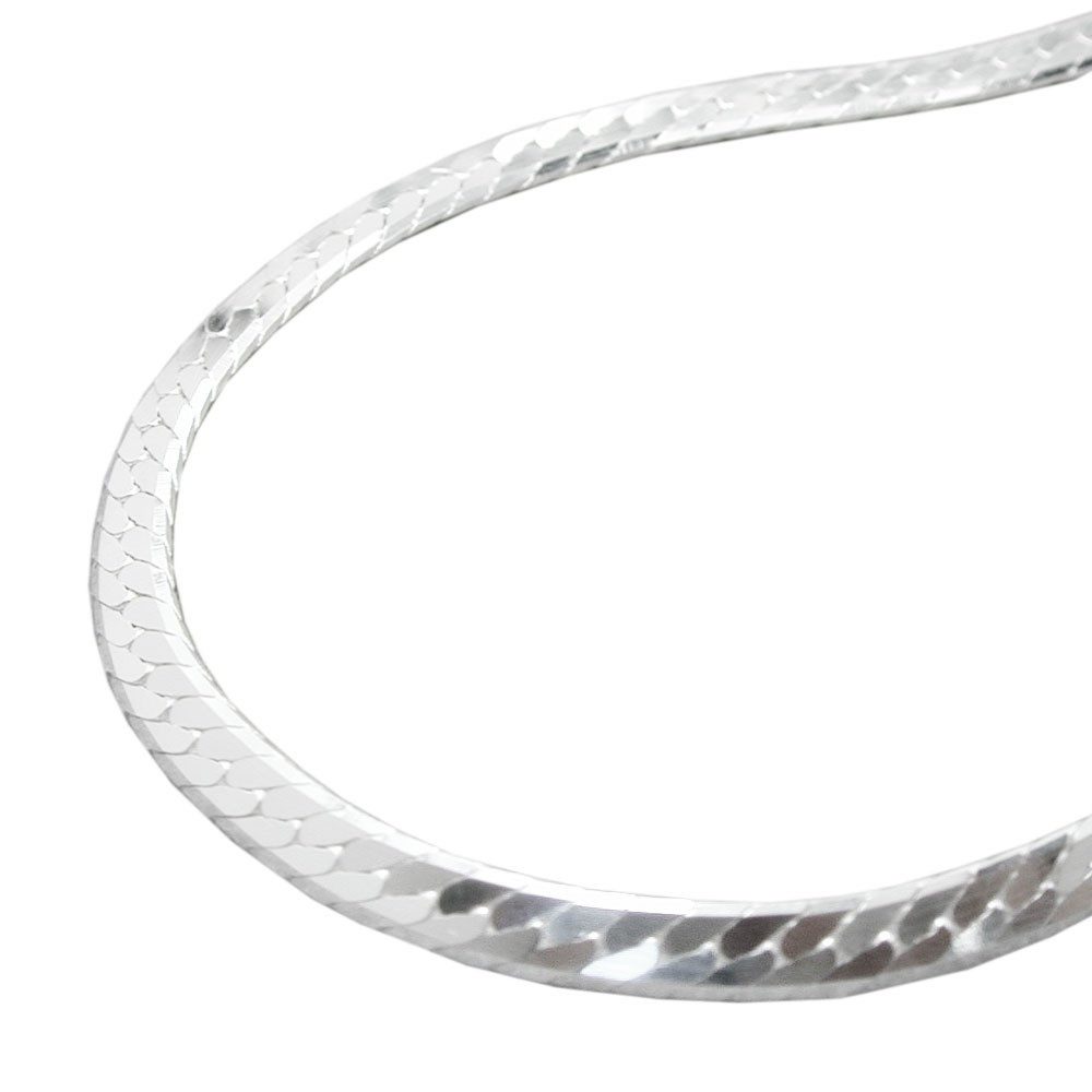 Schmuck Krone Panzerarmband 3mm Armkette, Panzer, 925 Silber, 19cm, Silber 925