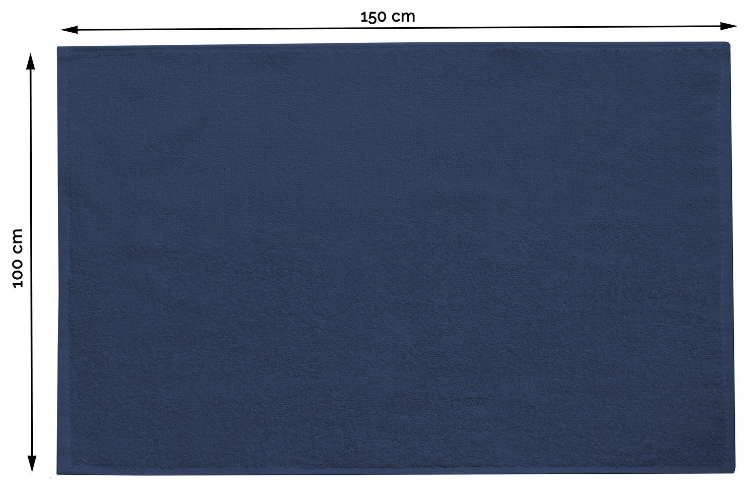 Hotelwäschespezalisten Baumwolle, ZOLLNER 150 cm, (2-St), x Badetücher, vom 100% dunkelblau 100 Glattvelours
