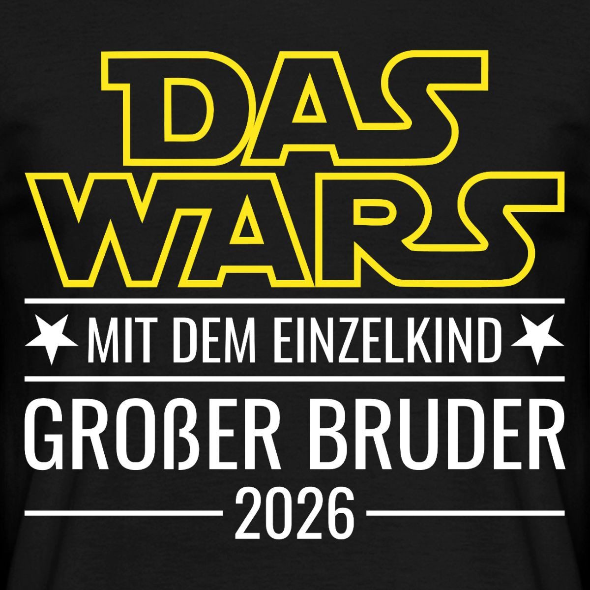 Spreadshirt T-Shirt Das wars mit dem Einzelkind - Großer Bruder 2026 Männer T-Shirt (1-tlg)