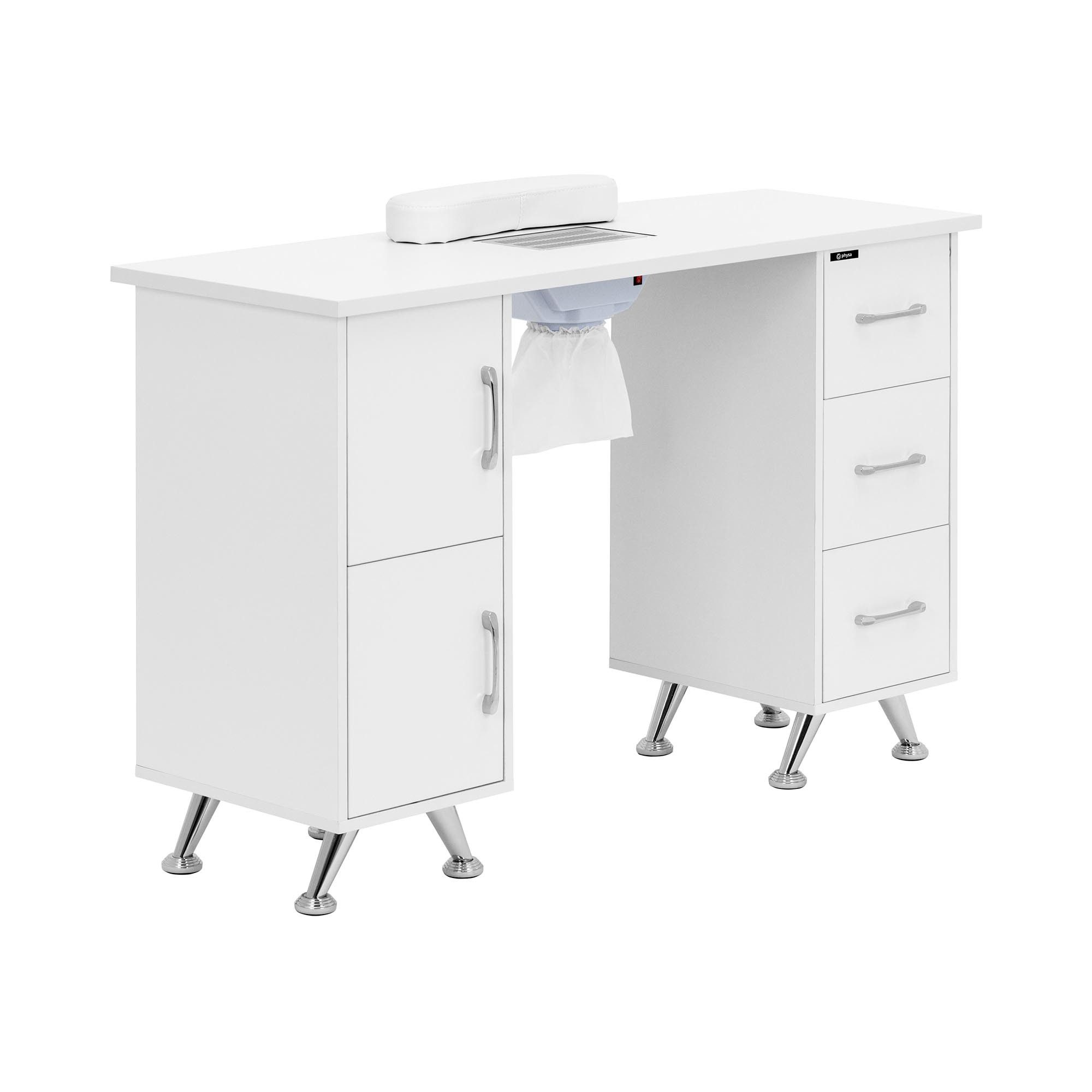 Physa Schminktisch Nageltisch Weiß / Silbern günstig online kaufen