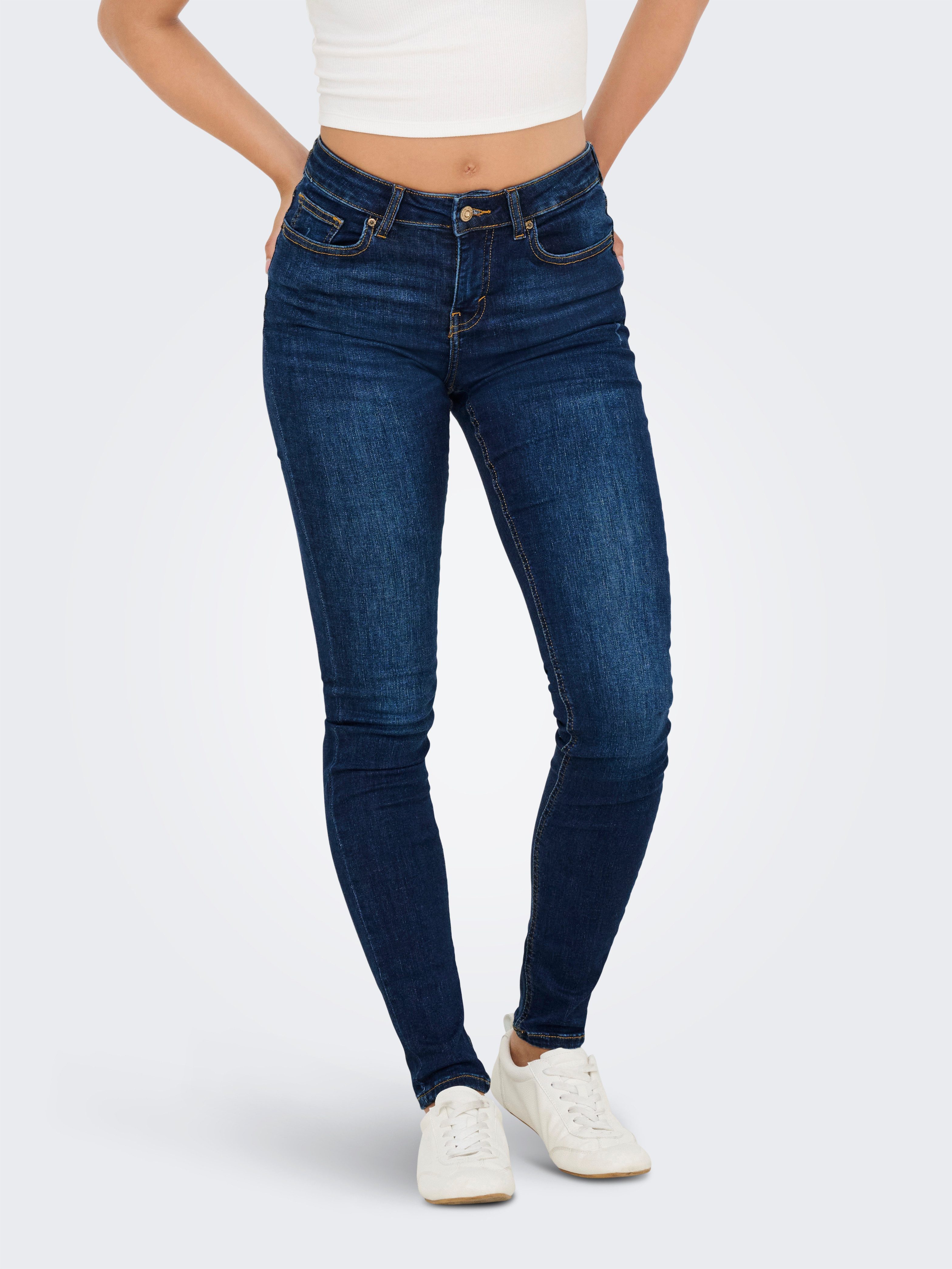 ONLY Skinny-fit-Jeans ONLAYA MIID WAIST SKINNY DNM BOX Baumwollmischung, skinny fit