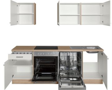OPTIFIT Küchenzeile »Leer«, 210 cm breit, inkl. Elektrogeräte, mit oder ohne Geschirrspüler
