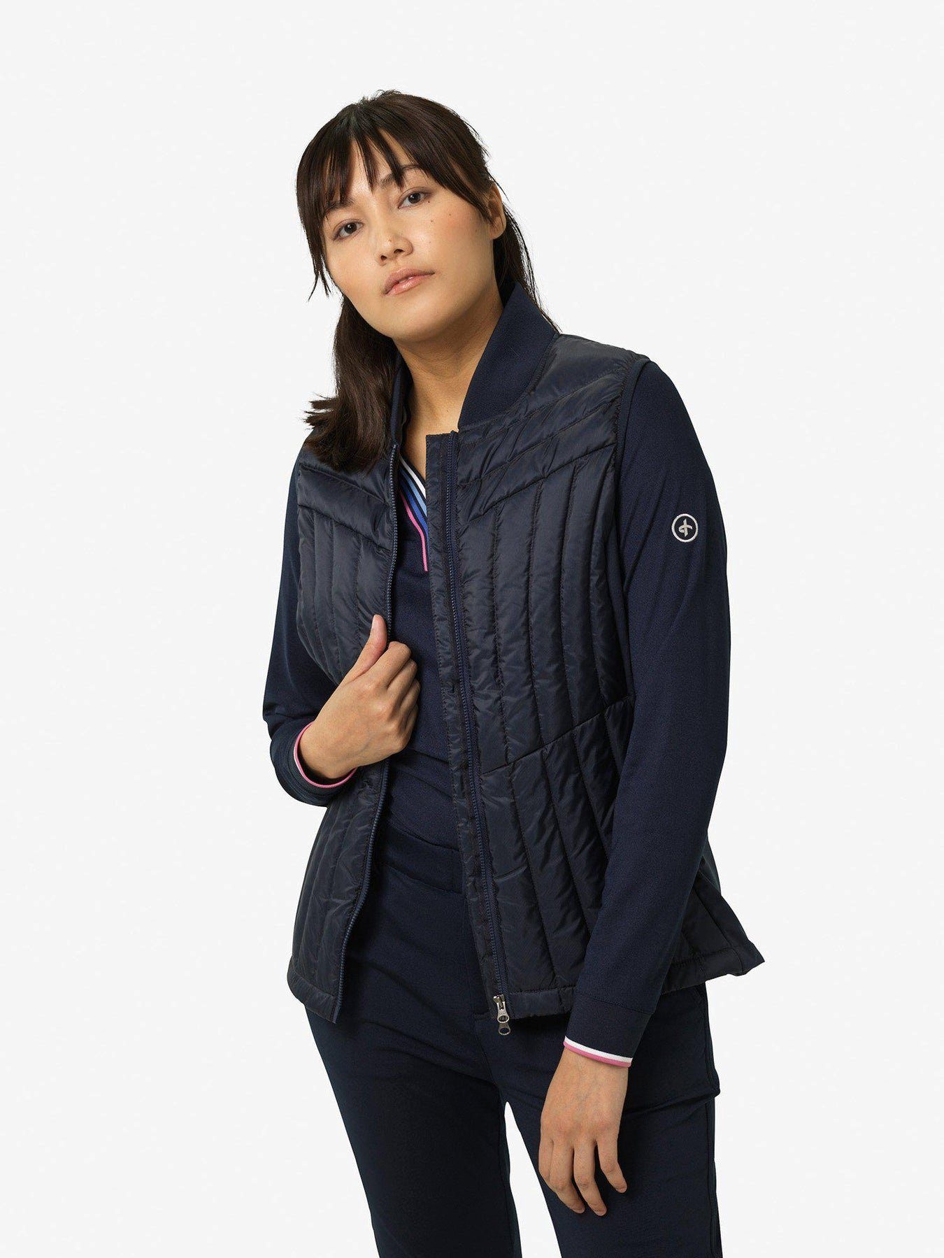 Cross Sportswear Golfweste Cross Sportswear W HYBRID VEST Weste Damen 2 Vordertaschen I Reißverschluss