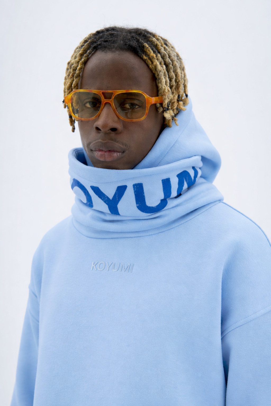 Koyumi Hoodie KOYUMI Winter Hoodie Herren mit hohem Kragen & Halswärmer (Einzelartikel) Oversize Schnitt, hoher Kragen, Kapuze, weicher Baumwollmix