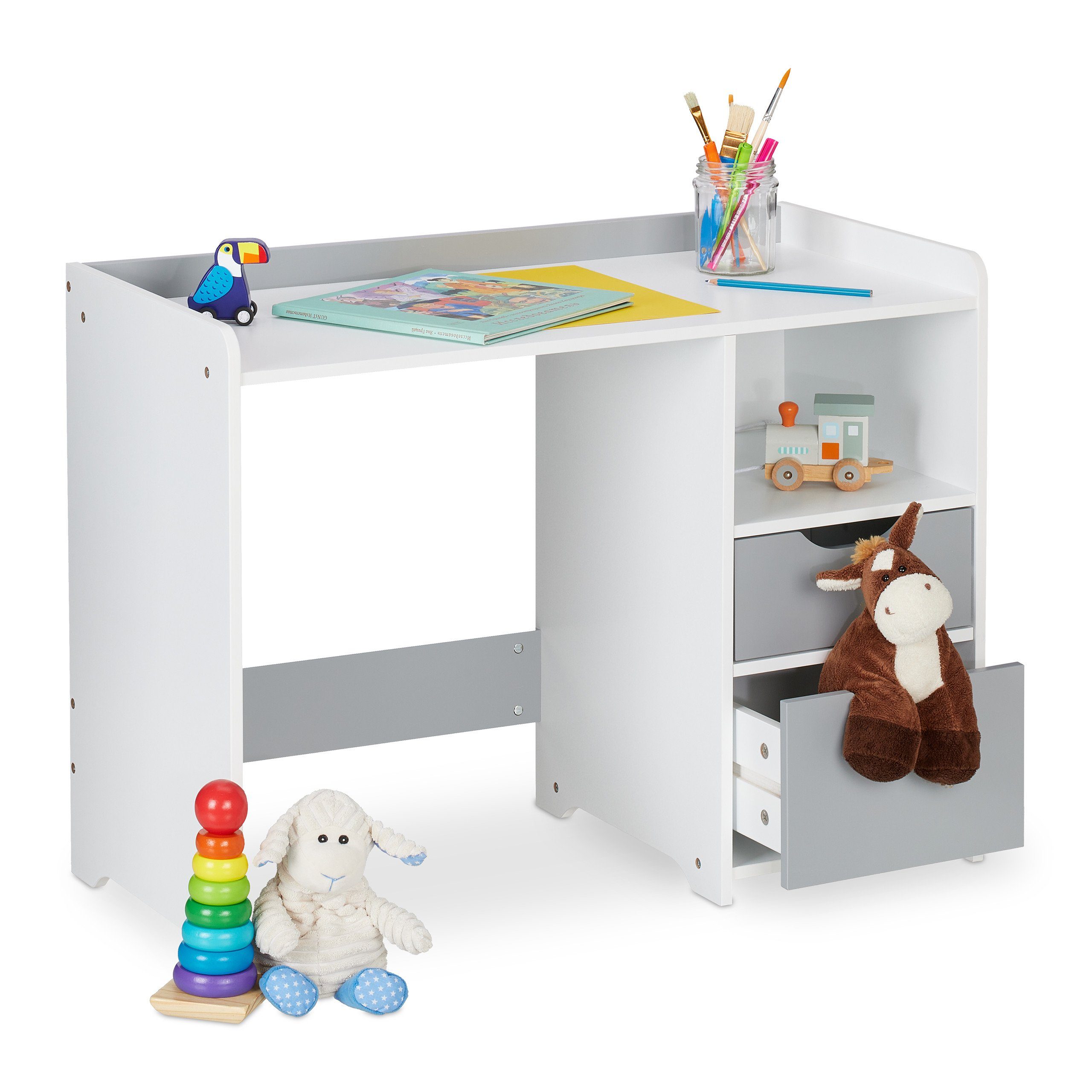relaxdays Kinderschreibtisch Schreibtisch für Kinder mit günstig online kaufen