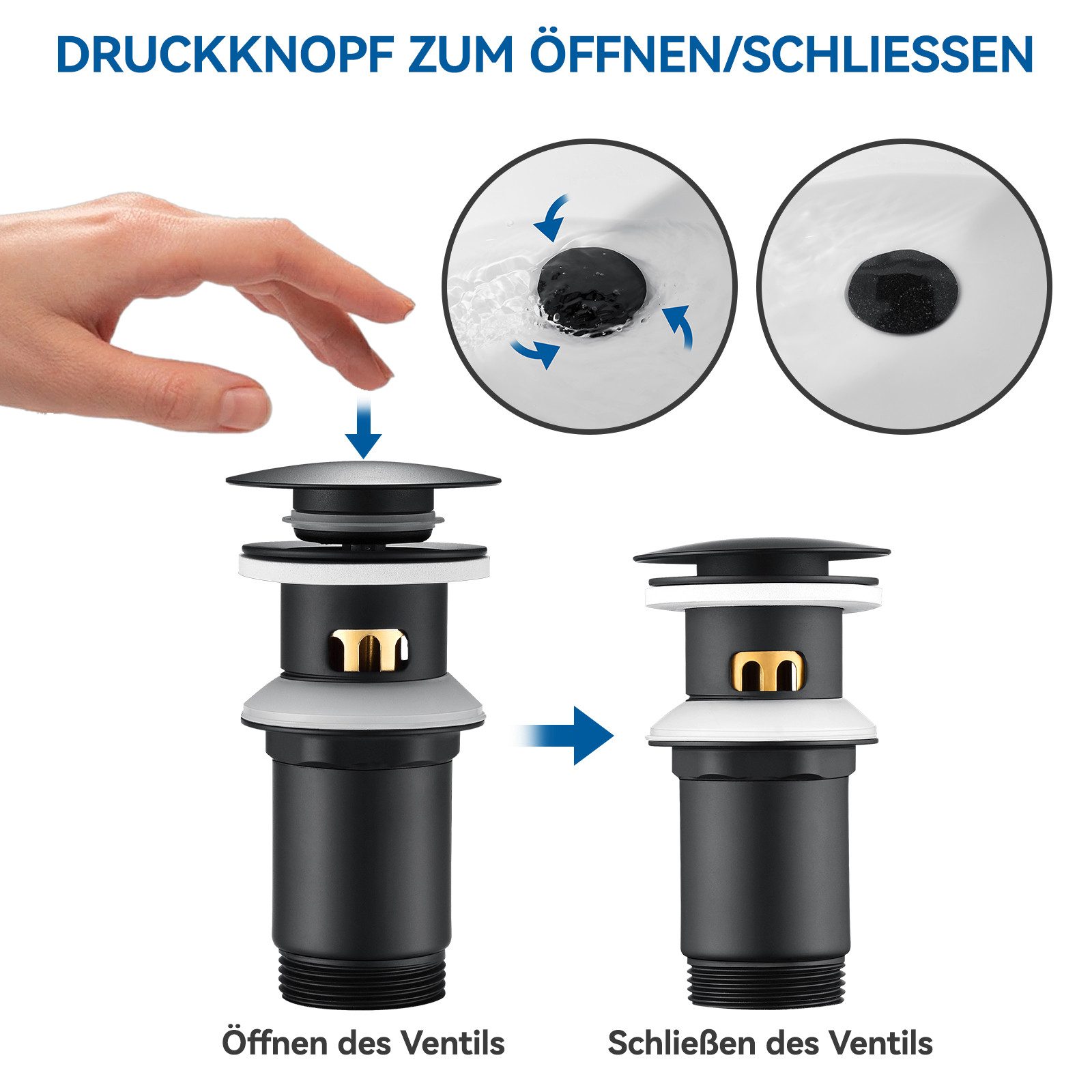Auralum Max Ablaufventil POP UP Ablaufgarnitur günstig online kaufen