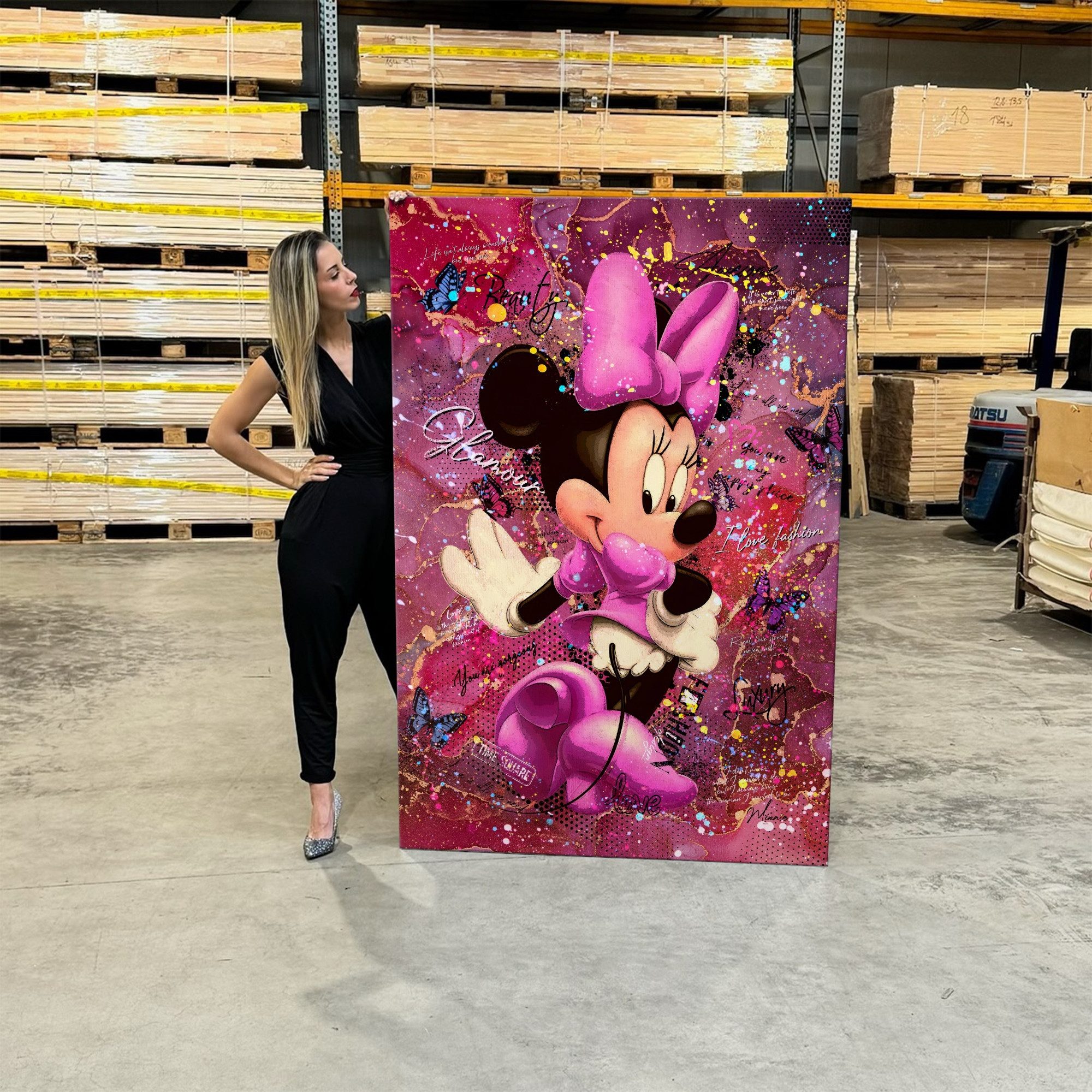 Artmazing Leinwandbild Glamour Mouse, Glamour Mouse, gesp. auf FSC Echtholz-Keilrahmen, in versch. Größen