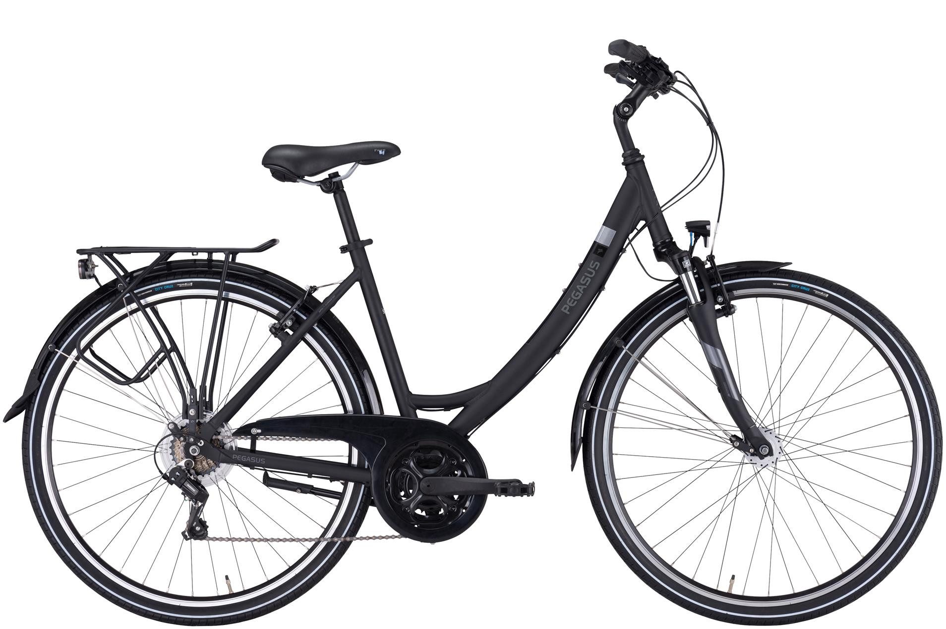 Pegasus Trekkingrad Pegasus Piazza 21 Damen schwarz 2026, 21 Gang Shimano Tourney RD-TY200, Kettenschaltung