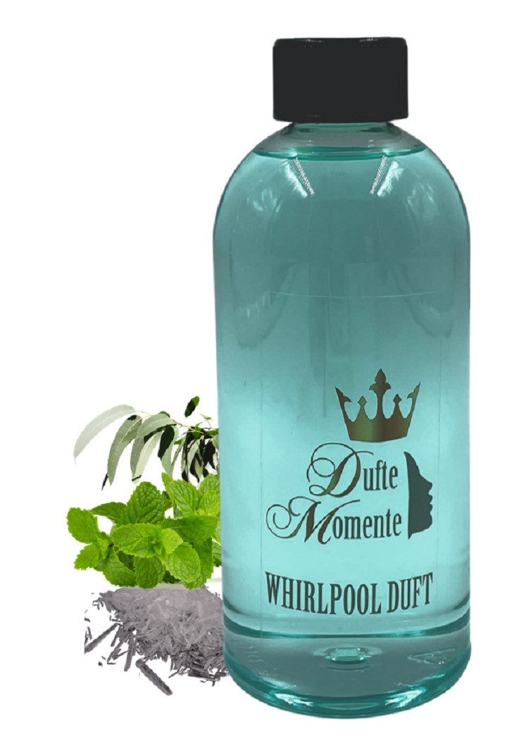 Dufte Momente Badezusatz Whirlpool Duft Eisminze (Eukalyptus, Menthol, Minze) 500ml, vegan und ohne Tierversuche, kein Schaum
