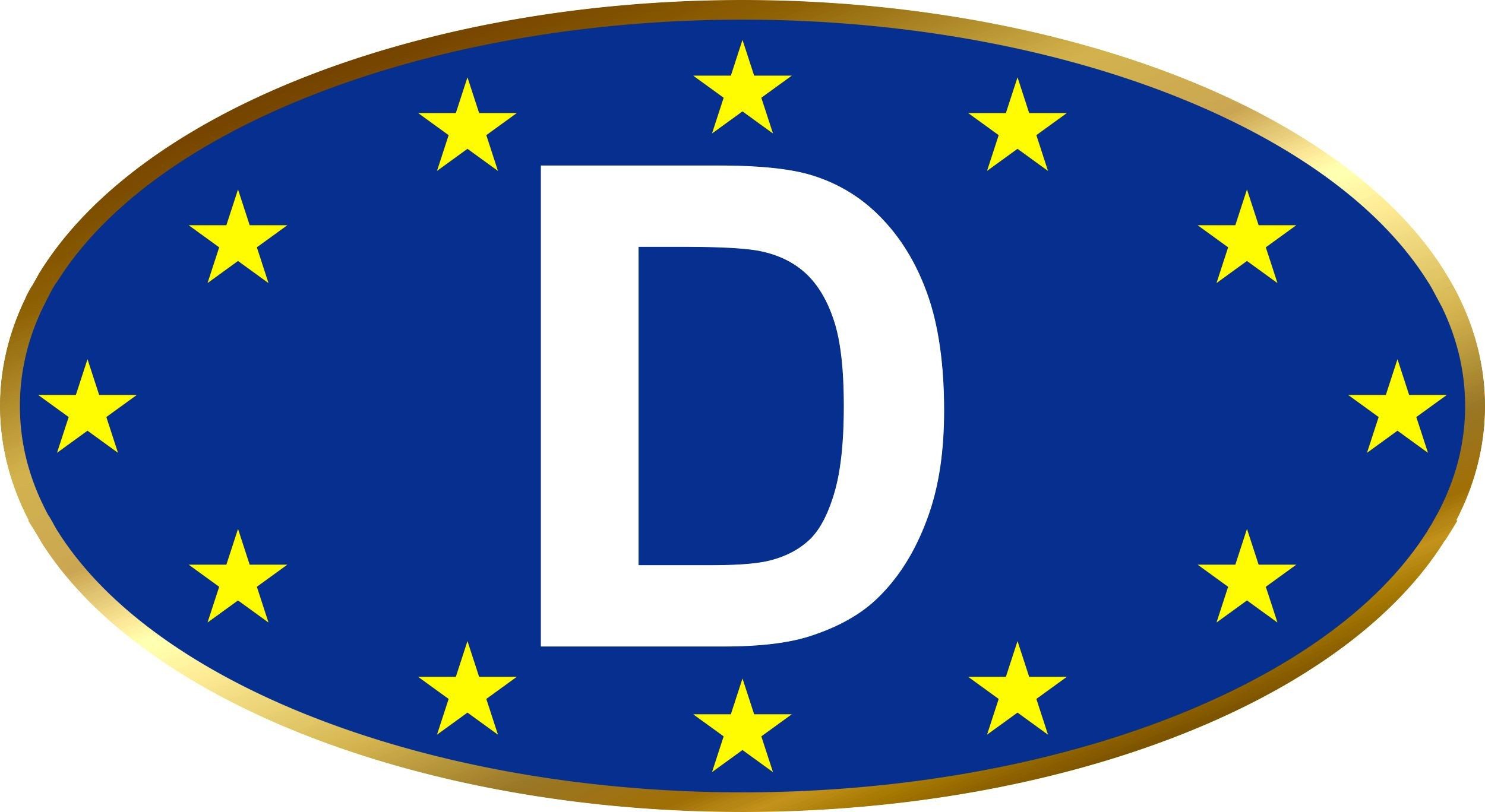Hermann Schütz Aufkleber Aufkleber Europa-D Dimension 40 x 75 mm Deutschland Fanartikel