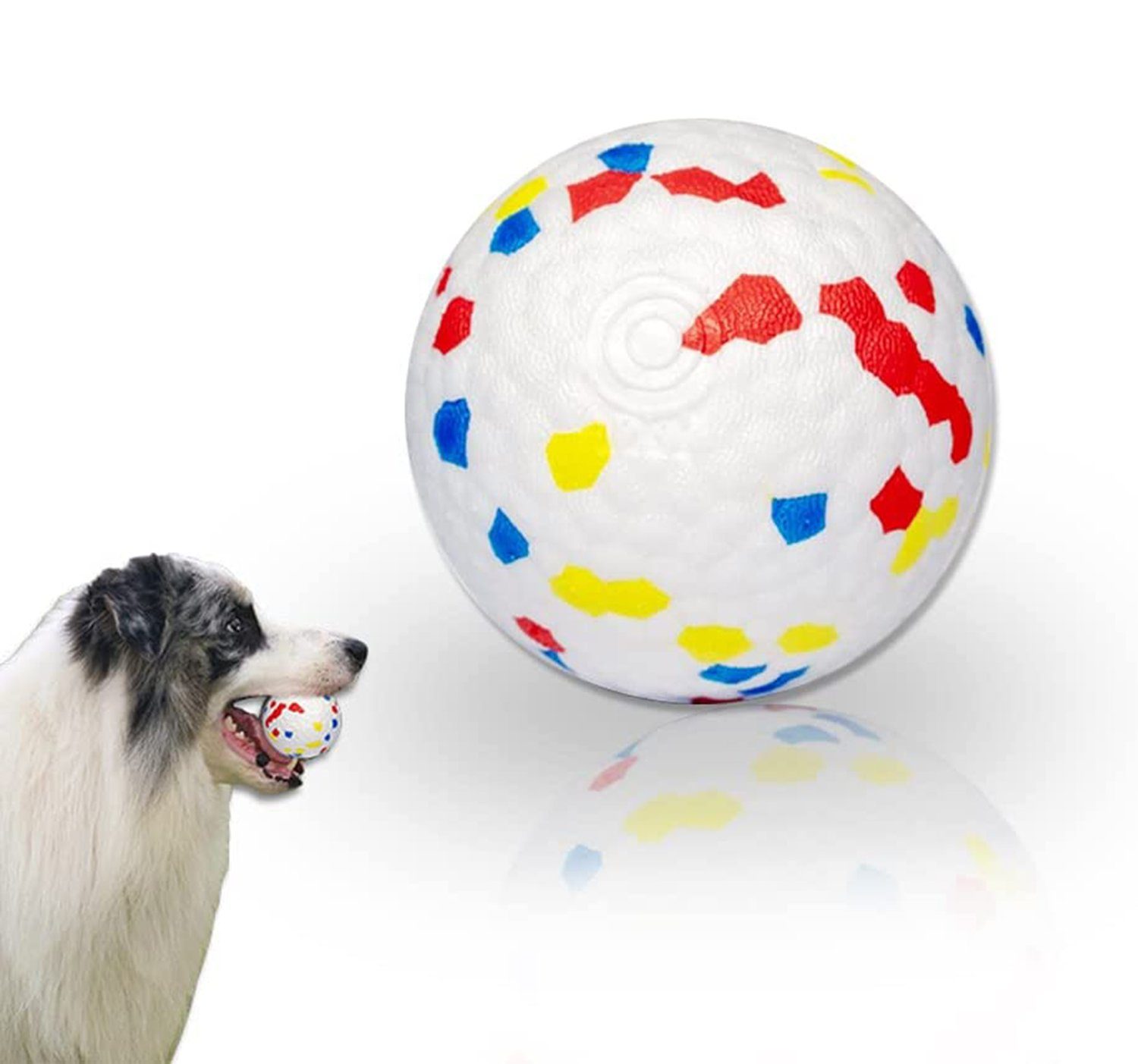 Sross Tierball Hundeball für kleine und mittelgroße Hunde Ball Interaktives  Hundebälle Hundespielzeug Fußball mit Hund Wasserspielzeug Schwimmender  Unzerstörbar Intelligenz, Ø 7cm