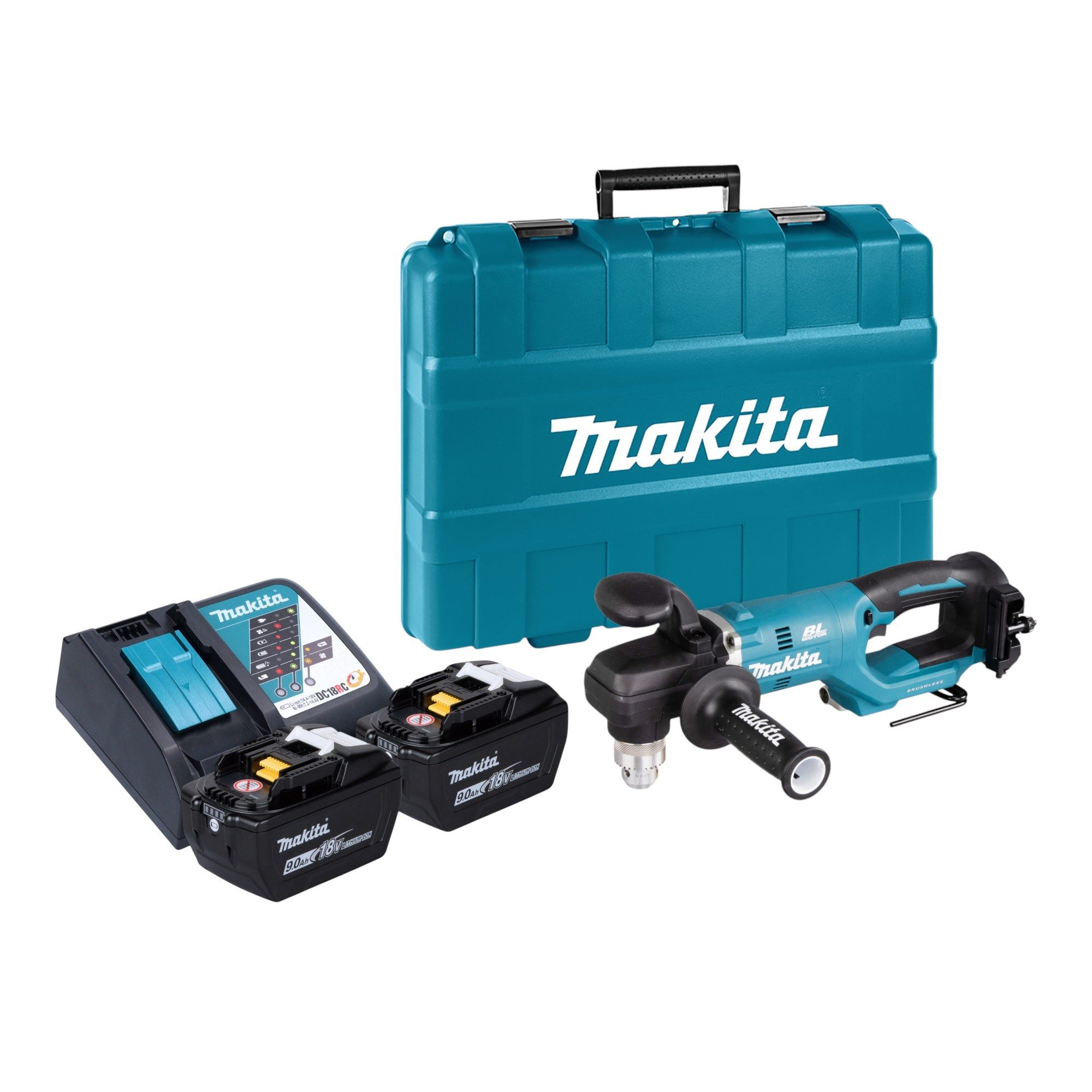 Makita Akku-Winkelbohrmaschine DDA 450 ZK Akku Winkelbohrmaschine 18 V 70 Nm Brushless