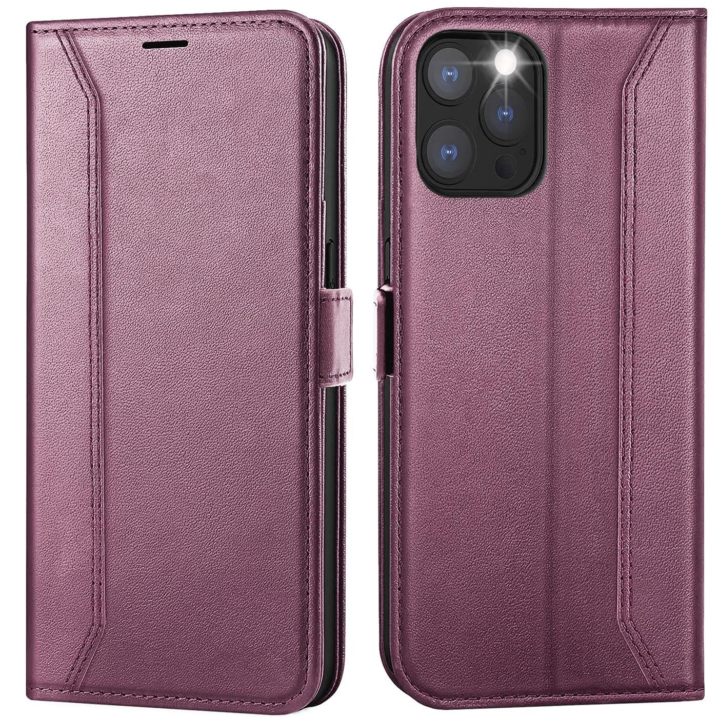 CoolGadget Handyhülle Book Case Elegance Tasche für Apple iPhone 12, iPhone 12 Pro 6,1 Zoll, Hülle Magnet Klapphülle Flip Case für iPhone 12, 12 Pro Schutzhülle