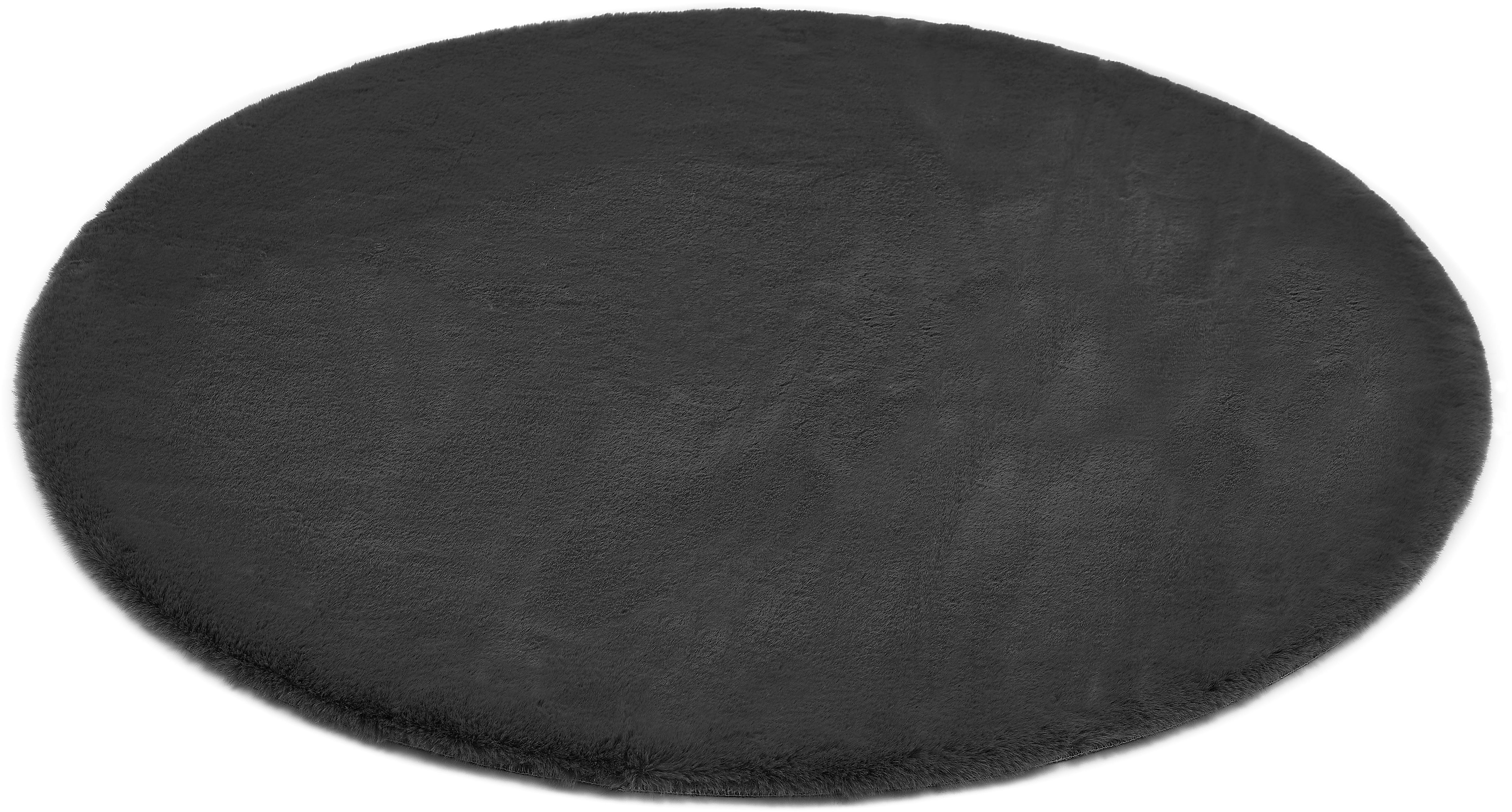 LUXOR living Fellteppich Novara, rund, Höhe: 30 mm, Kunstfell, Kaninchenfell-Haptik, besonders weicher Hochflor