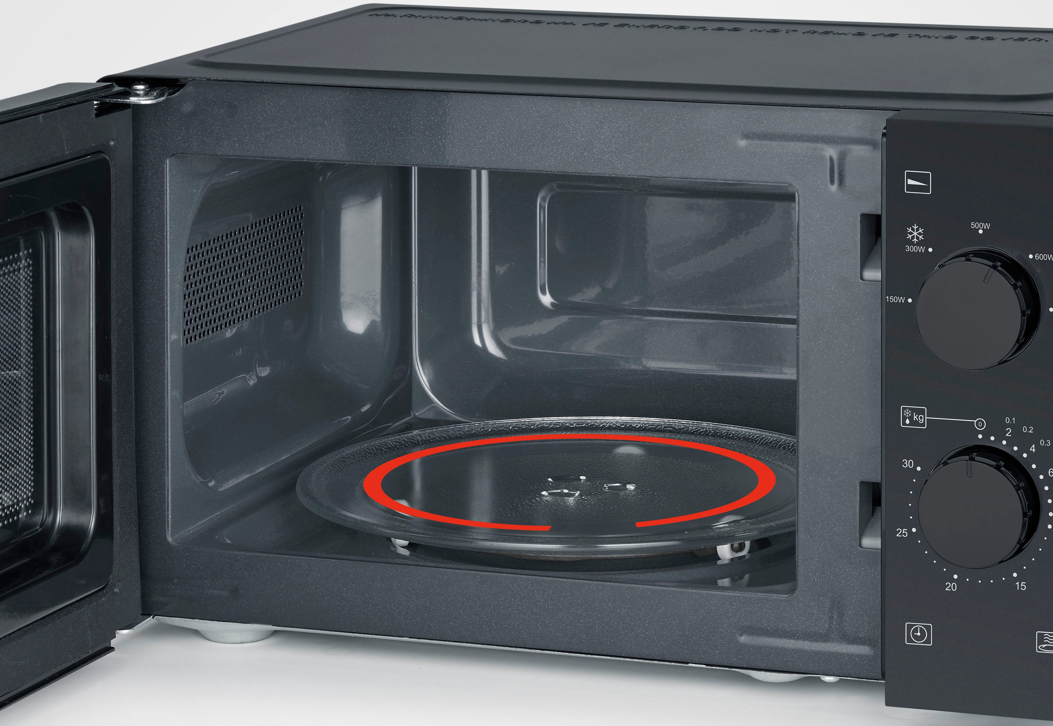 Severin Mikrowelle MW 7580, Mikrowelle, 19 l, Mikrowellengerät mit Inverter-Technologie, Drehregler, Glasdrehteller