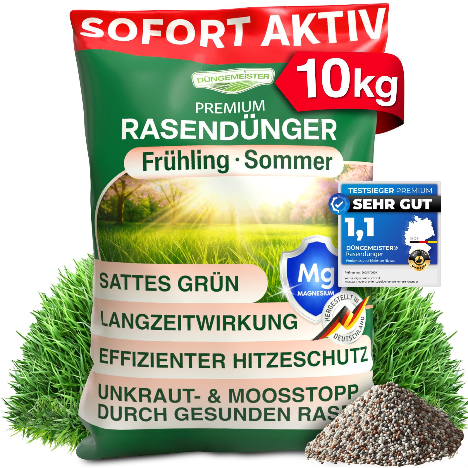 Rasendünger Frühjahr/Sommer für sofort saftiges Grün