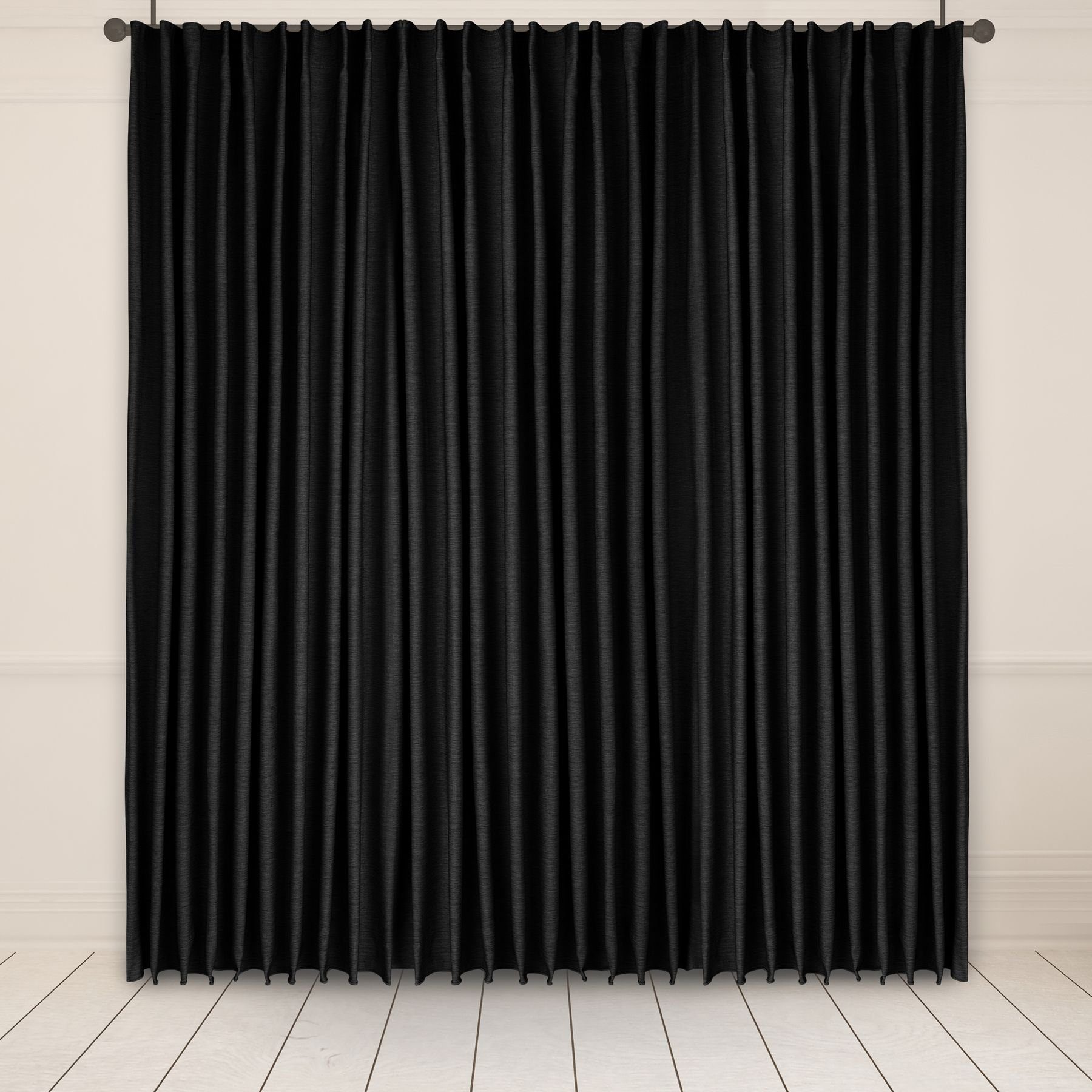 Asphald Gardine Wärmeschutz Verdunkelungsstoff Dekoschal auf Maß 1:2 1er Falte (1 St), Faltenband, St.Br 200cm f.Breite 100cm