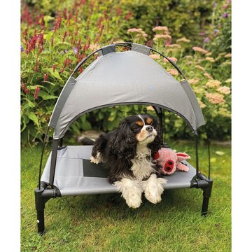 Nobby Tierbett Hunde-Gartenliege, Polyester, Spann-Dach aus UV-Schutz Stoff