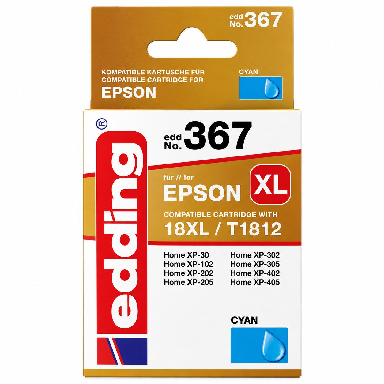 edding Tonerpatrone Druckerpatrone Kompatibel für Epson Tintenpatrone Cartridge Drucker, Patrone Ersatzpatrone Tinte Epson Druckerzubehör
