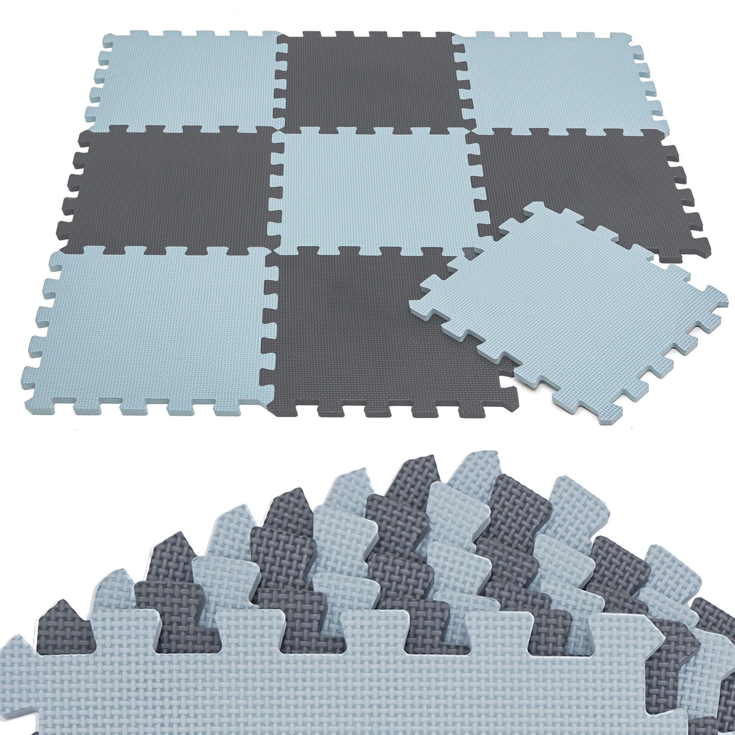 Puzzlematte ab dem 1. Tag - 9 Teile Baby Spielmatte - 30 x 30 Kinder Krabbelmatte