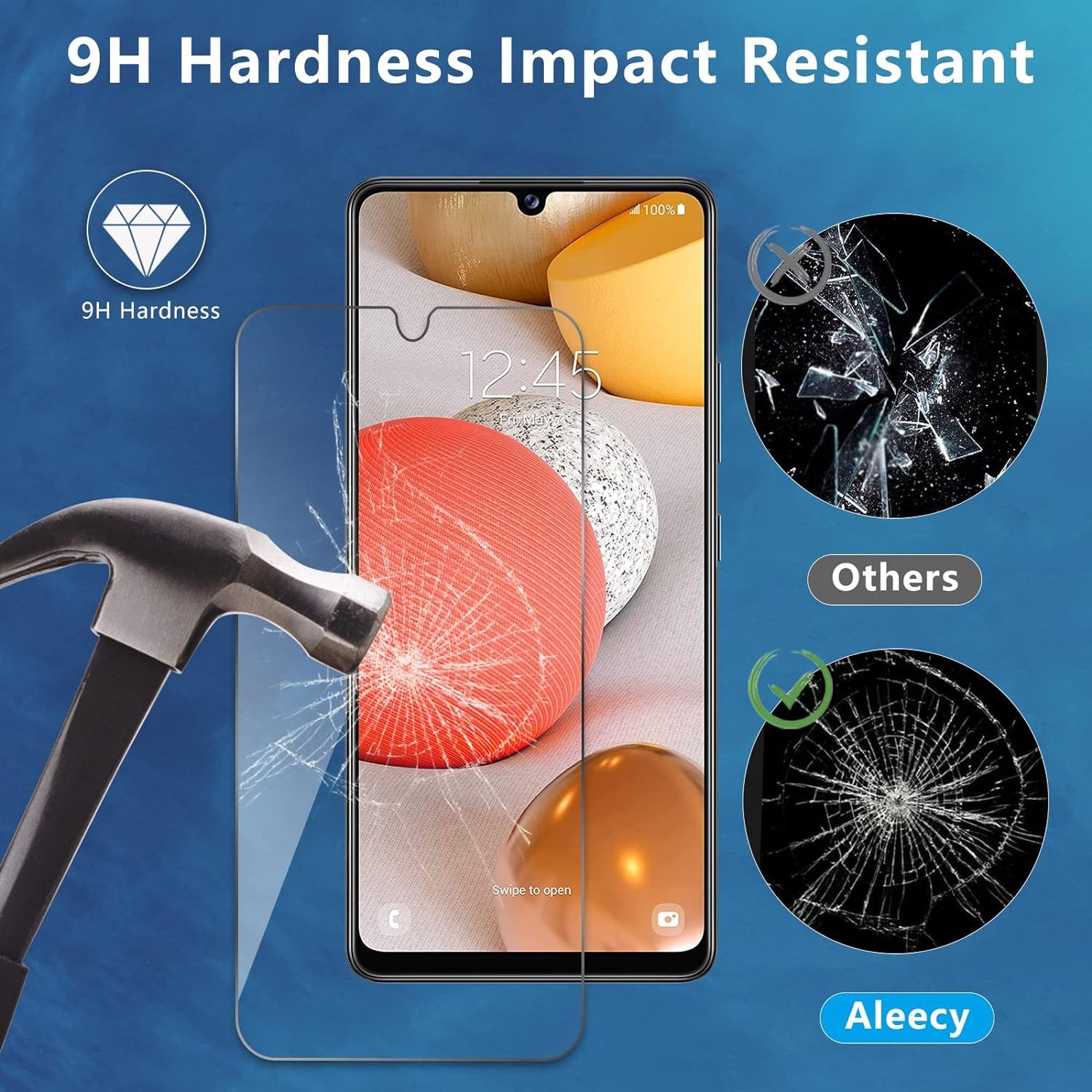 Baker Displayschutzglas 3x Panzerfolie Echt Glas Für Samsung Galaxy für A56 A54 A26 A25 A17 A16 A15 A05 A42 A34 A14 A53 A23 A13 A33 A03 A51 A71 M33 M23 M53 A32  – Bild 2 von 5