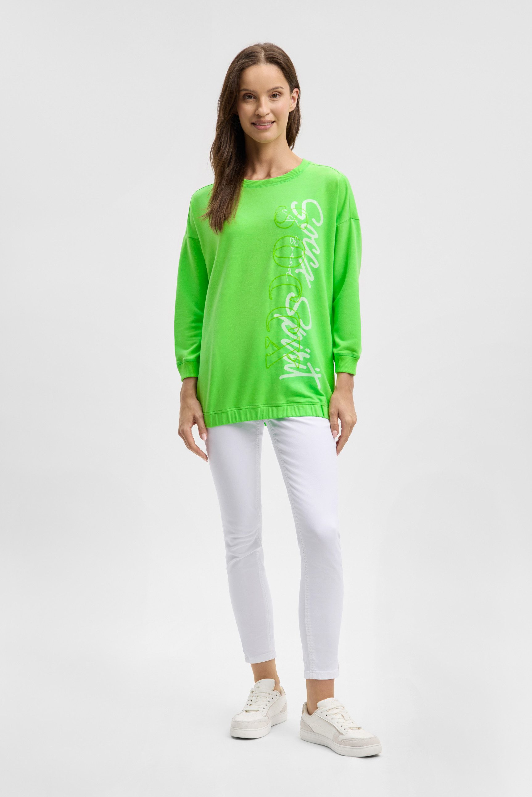 SOCCX Sweater mit Gummizug im Saum