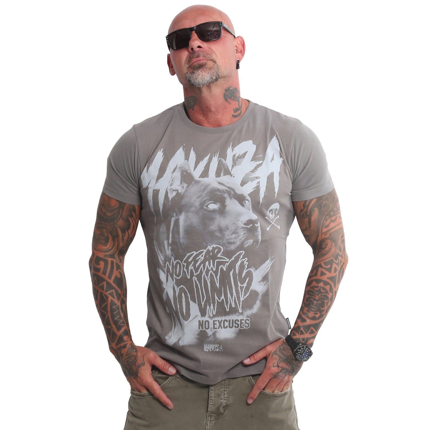 YAKUZA T-Shirt No Limits steel gray
