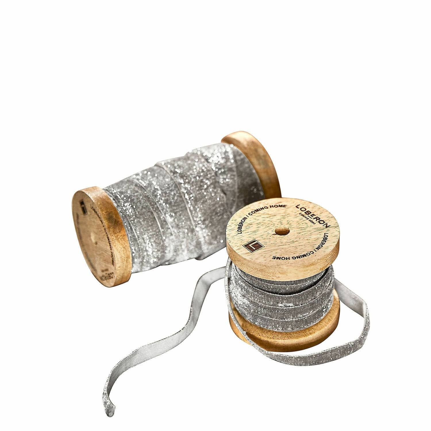 Mirabeau Geschenkband Samtband 2er Set Risorio silber