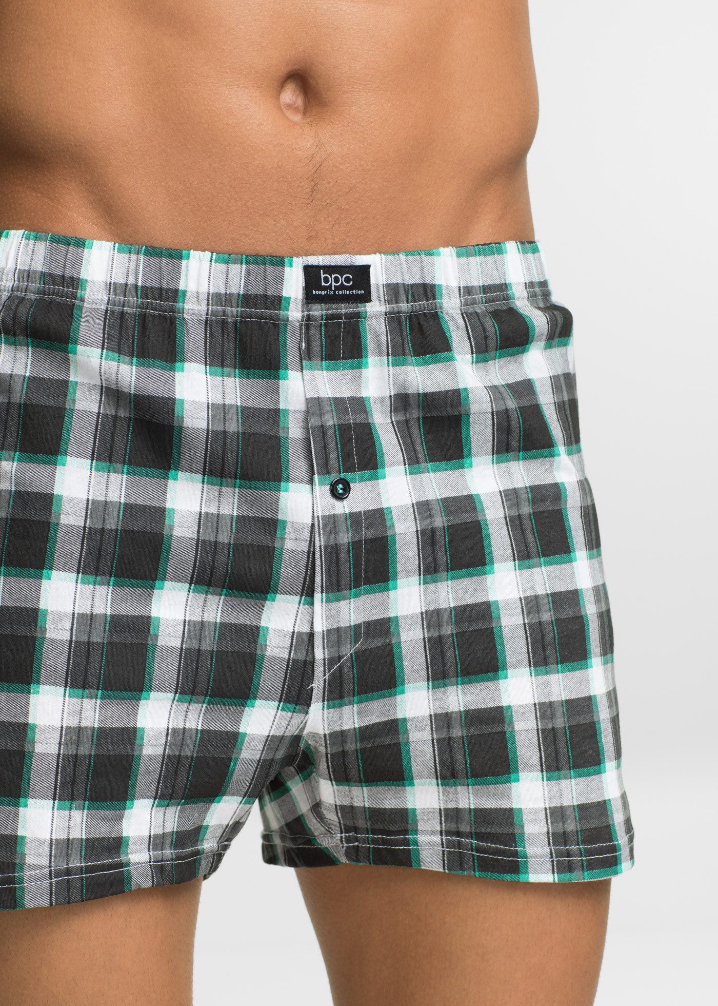 bonprix Boxershorts (Packung, 3-St) lockere Passform, aus Baumwolle, Jersey-Qualität, 3er Pack
