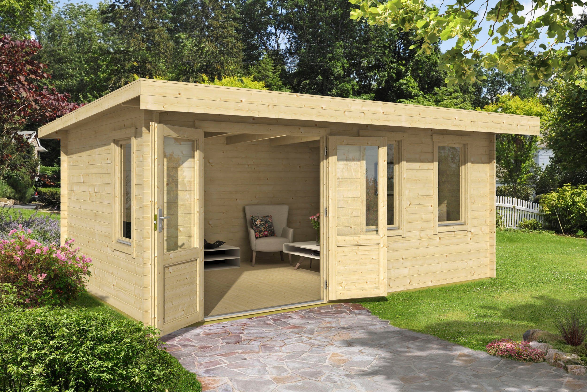 LASITA MAJA Gartenhaus BARUDA, BxT: 570x415 cm, (Set, inkl. Fussbodenbretter zum verlegen)