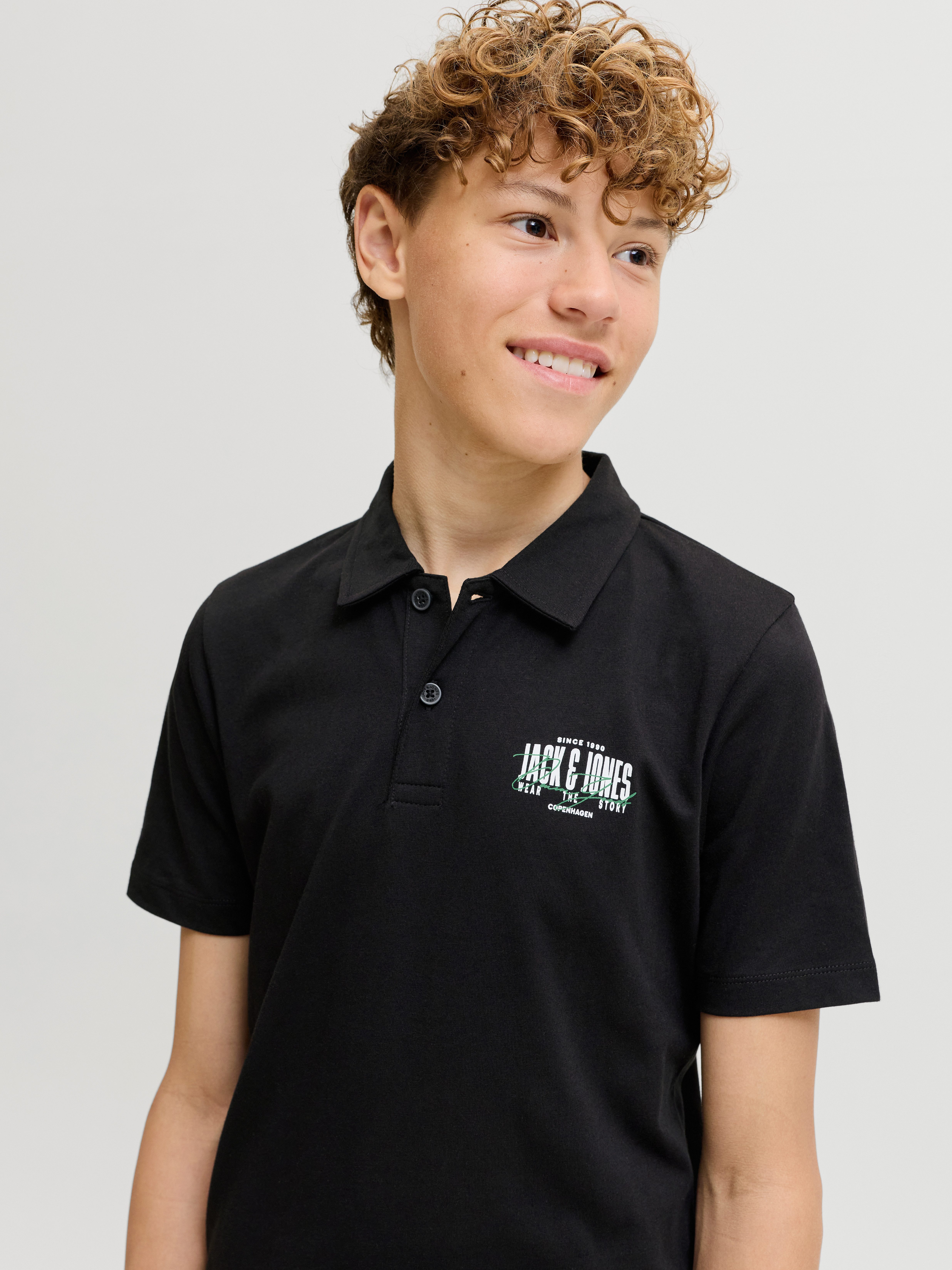 Jack & Jones Junior Poloshirt JJAERO POLO SS JNR Baumwolle, regular fit