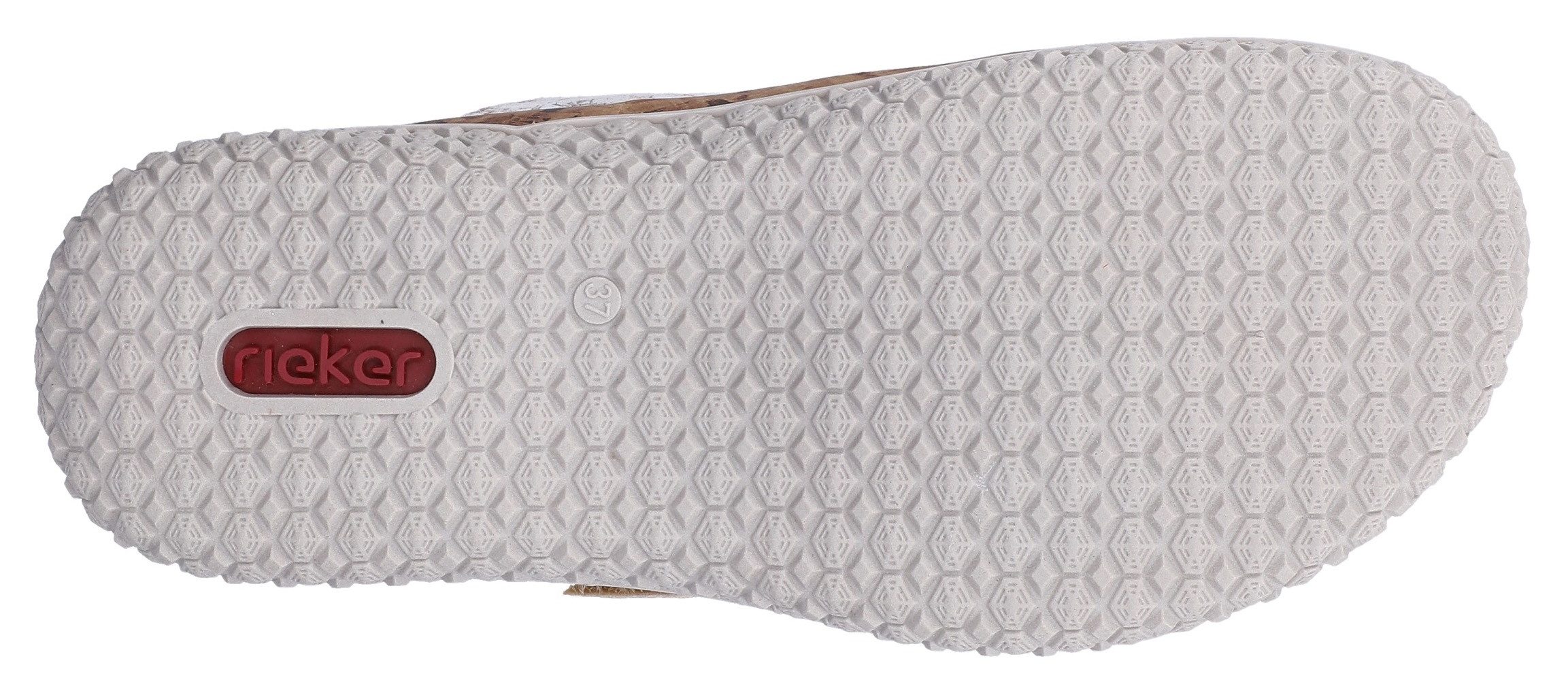 Rieker Pantolette Sommerschuh, Schlupfschuh, Hausschuh mit Klettriemchen