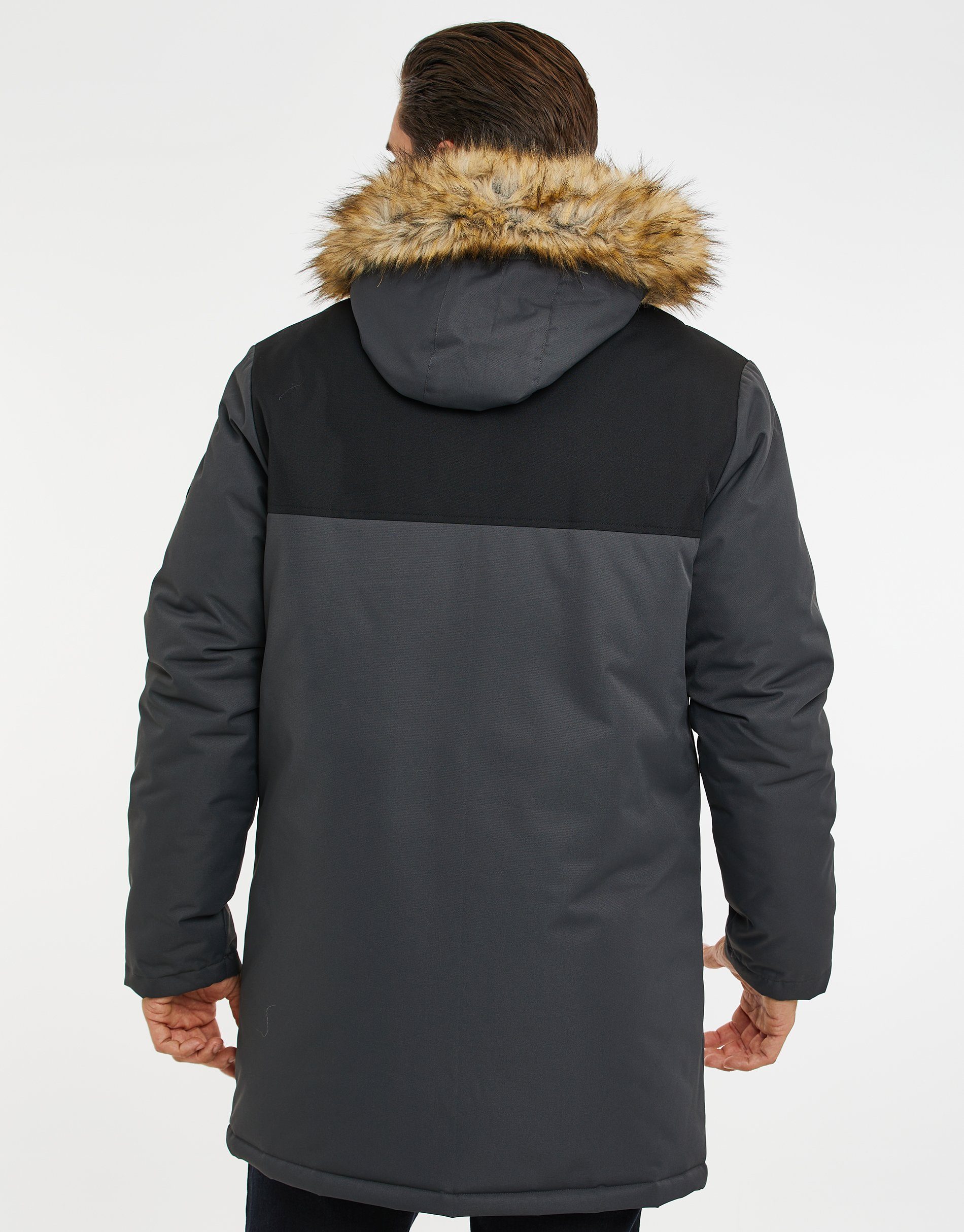 Standard (GRS) Jacket THB Wintermantel /Charcoal Global Black Recycled zertifiziert Threadbare Parkston